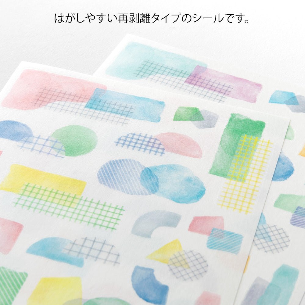 Stickers repositionnables MIDORI Yuru Log - Collage - 