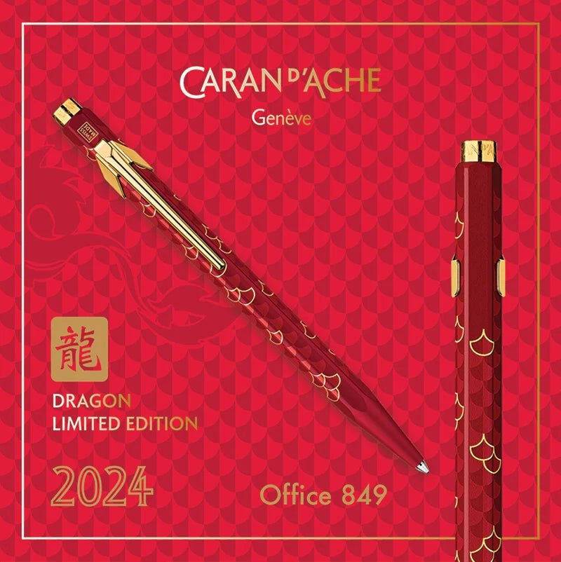 Stylo bille CARAN D'ACHE 849 DRAGON Bordeaux Édition Spéciale - Medium (M) - Bordeaux - -