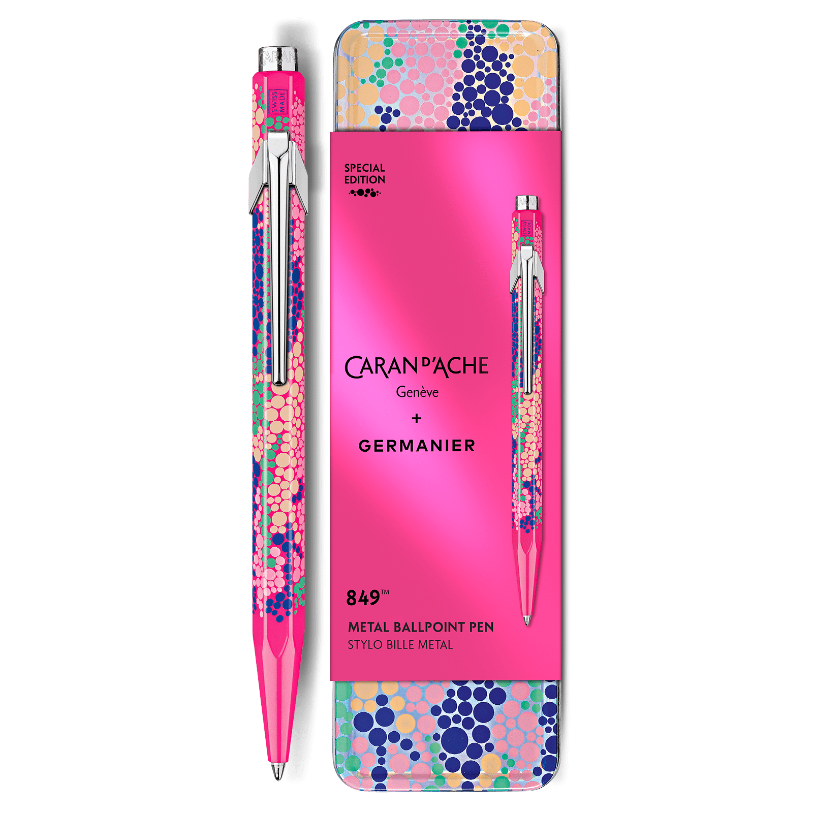 Stylo bille CARAN D'ACHE 849 Germanier Édition Spéciale - Rose - 