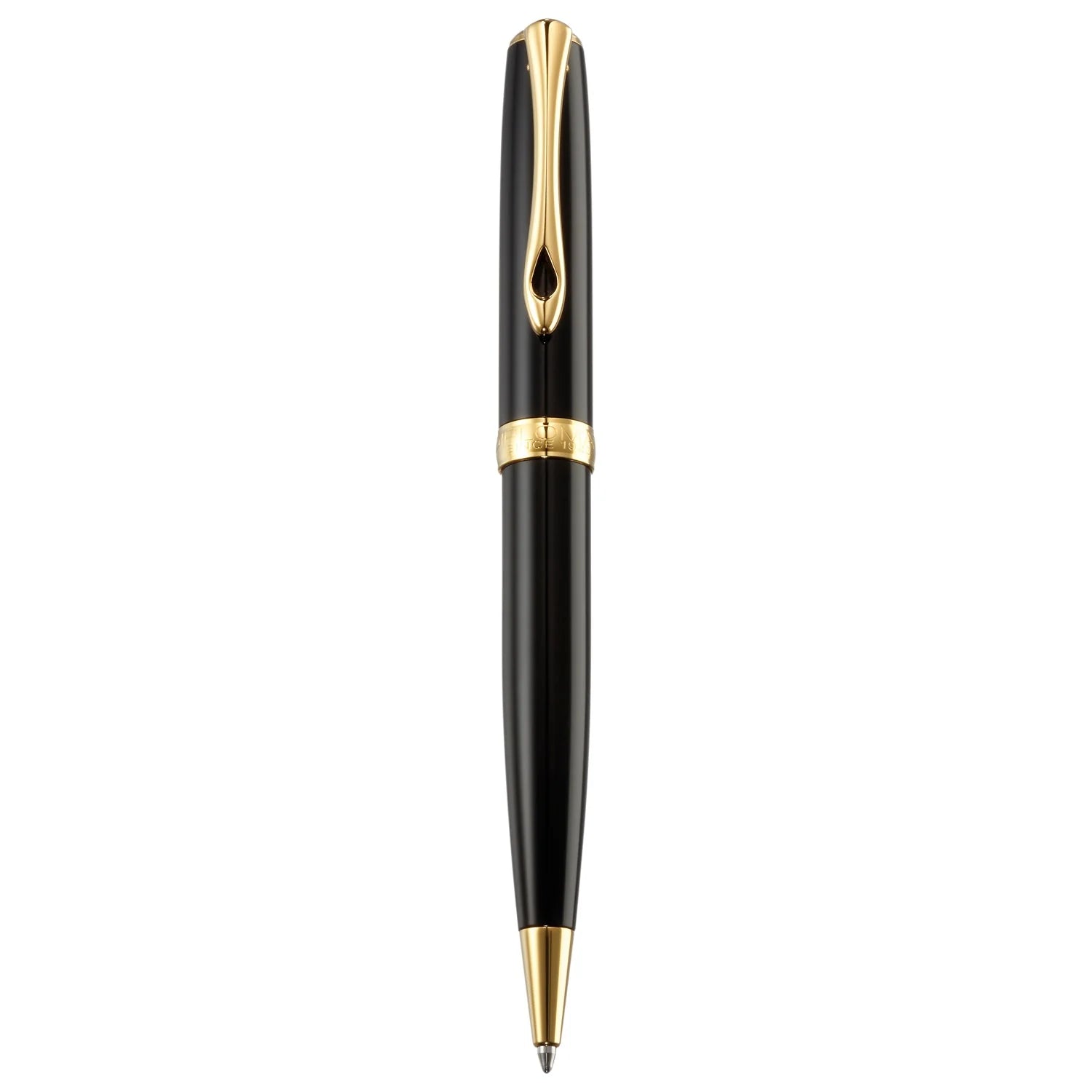 Stylo bille DIPLOMAT Excellence A2 - Black Lacquer Gold - 4009746009908