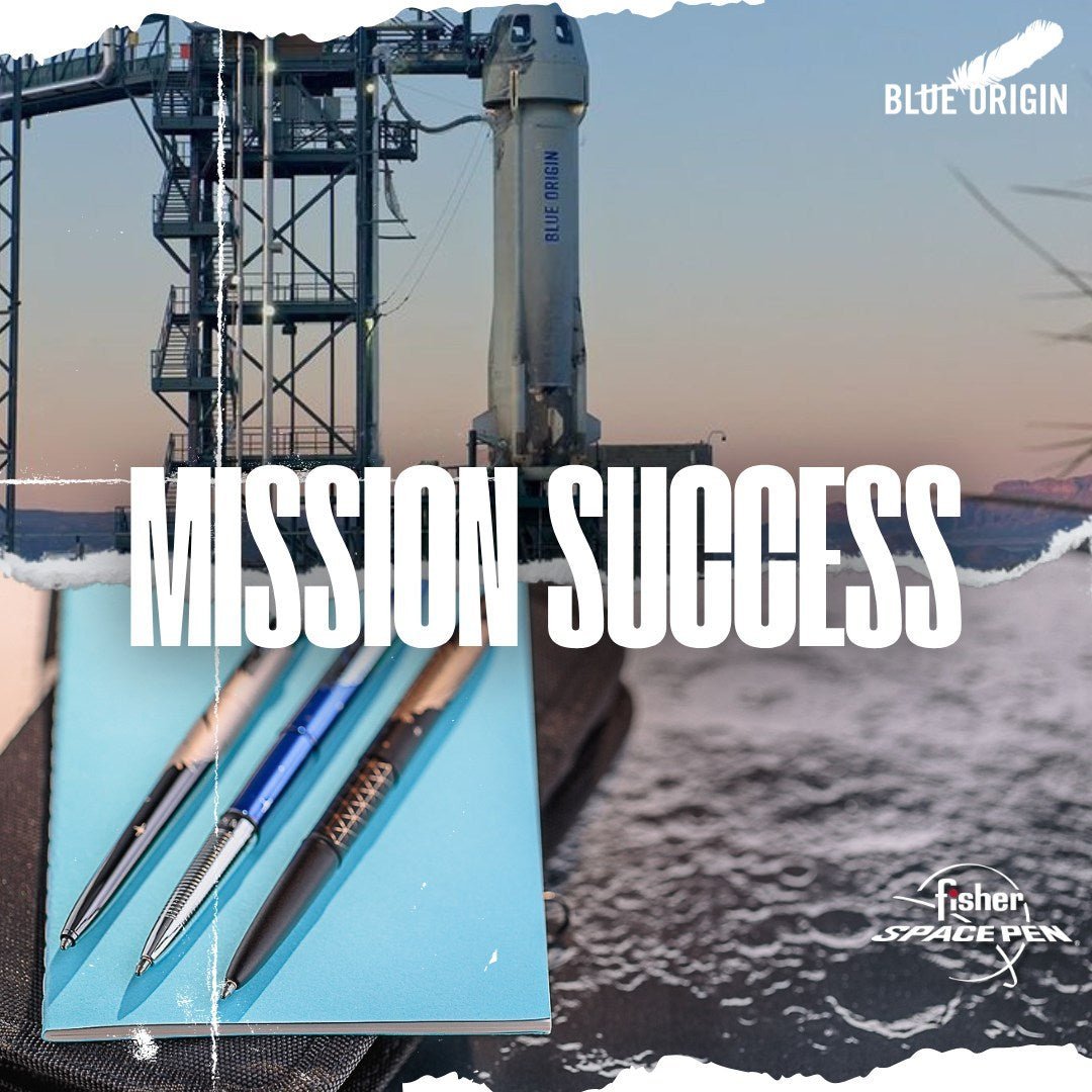 Stylo bille FISHER SPACE PEN Bullet Blue Origin - Noir Mat - 