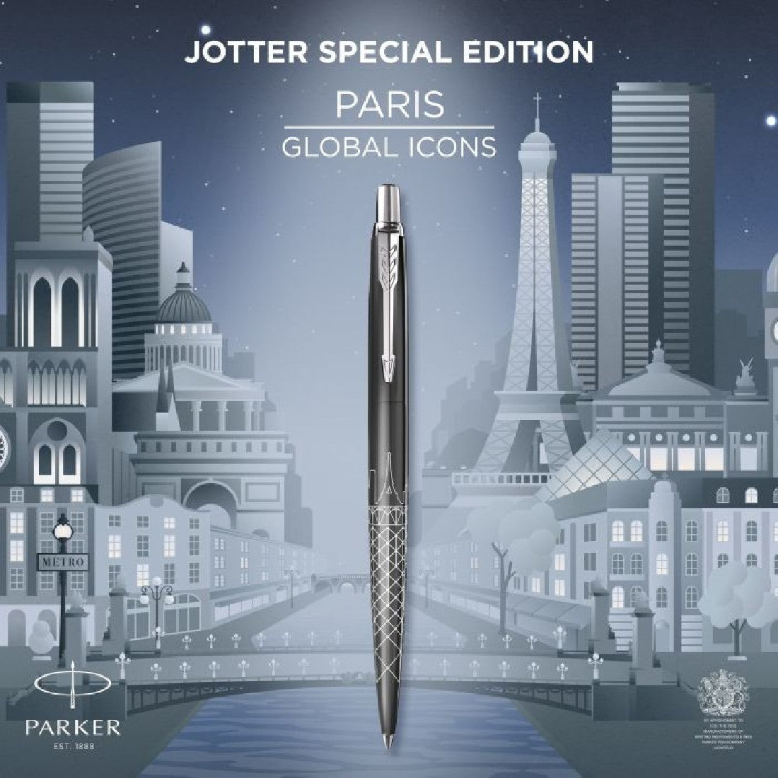 Stylo bille PARKER Jotter Édition Spéciale Global Icons - Paris - 3026982216014