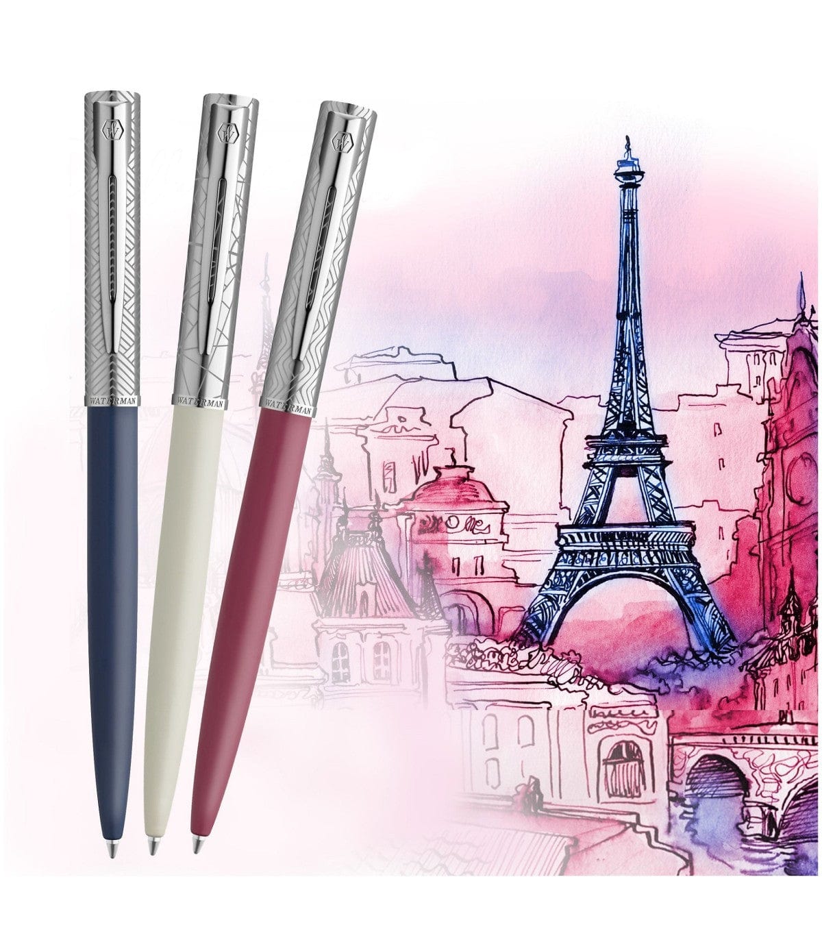 Stylo bille WATERMAN Allure Deluxe - Laqué Rouge - 3026981745133