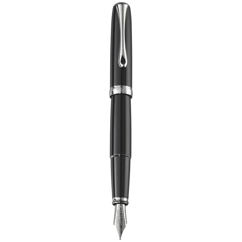 Stylo plume DIPLOMAT Excellence A2 - Black Lacquer Chrome (plume or 14k) - Extra - fine (EF) - 4009746009700