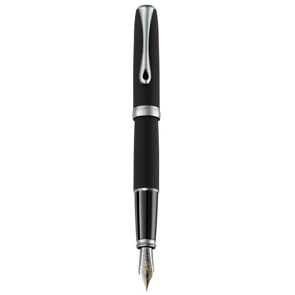 Stylo plume DIPLOMAT Excellence A2 - Lapis Black Matt Chrome (plume or 14k) - Extra - fine (EF) - 4009746009922