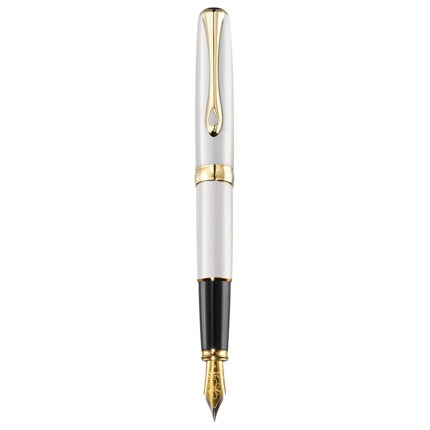Stylo plume DIPLOMAT Excellence A2 - Pearl White Gold (plume acier) - Extra - fine (EF) - 4009746015169