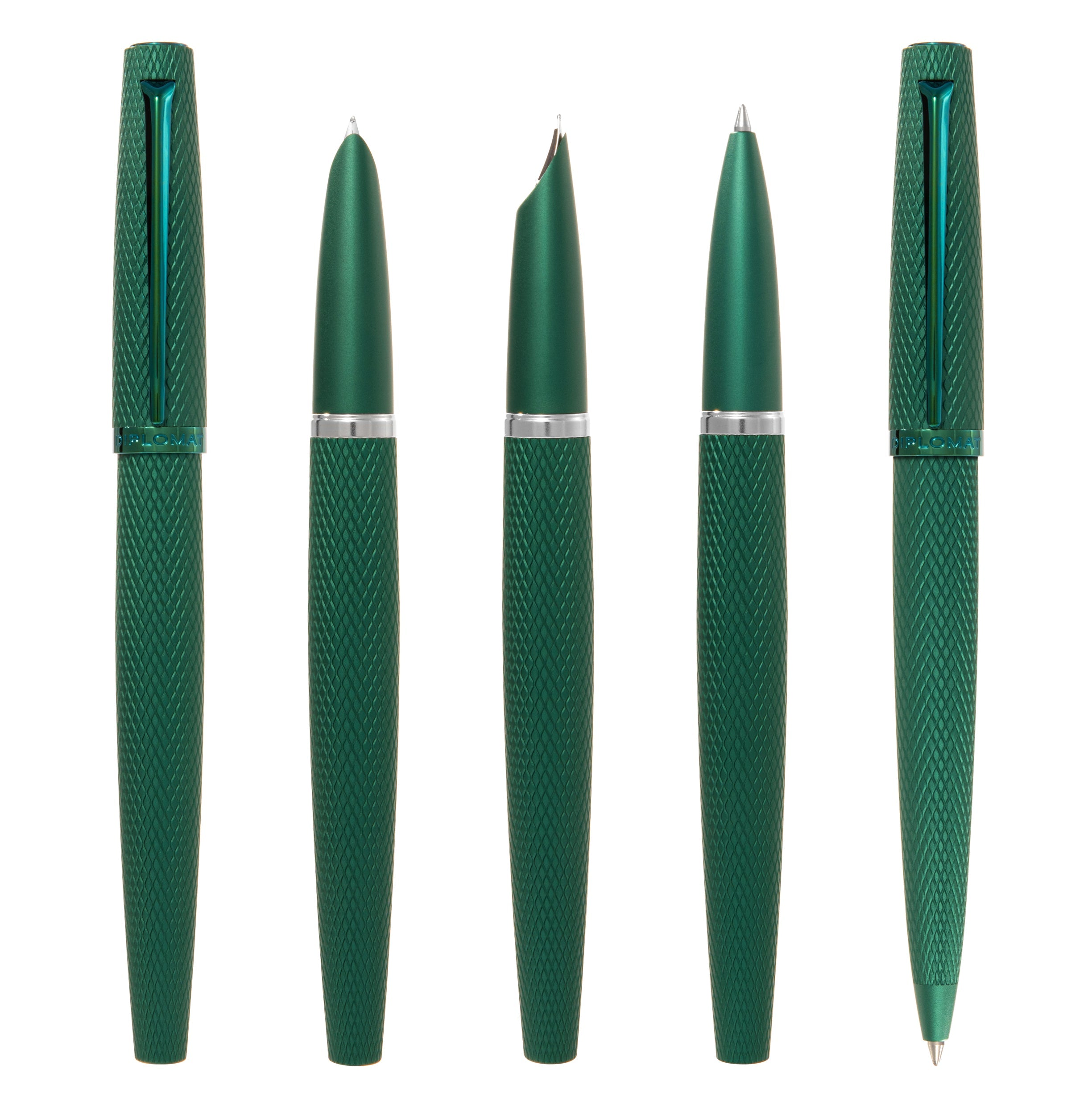Stylo plume DIPLOMAT Viper - Green Guilloche - Medium - fine (MF) - 4009746020620