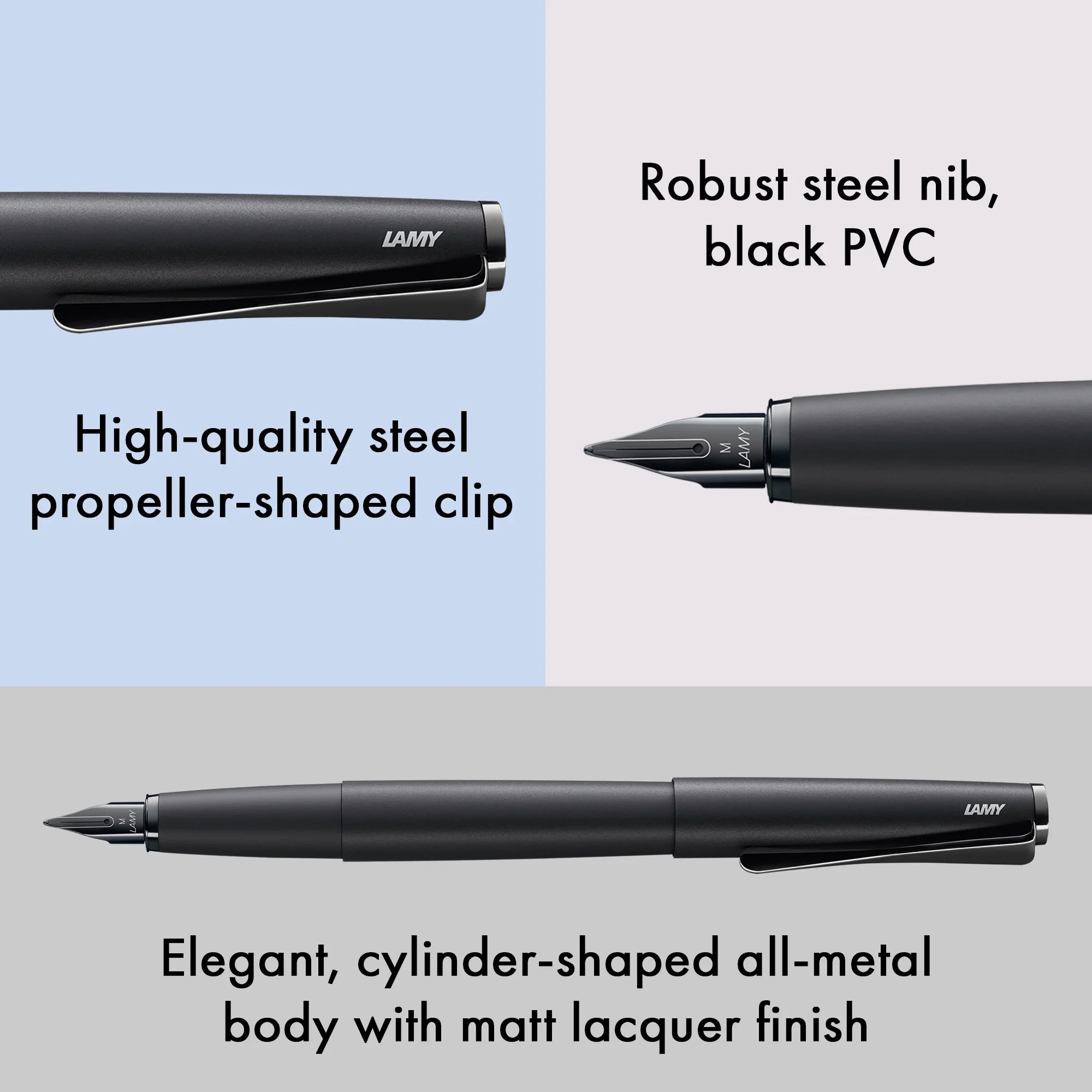 Stylo plume LAMY studio - Lx All Black - Extra-fine (EF) - 4014519720614