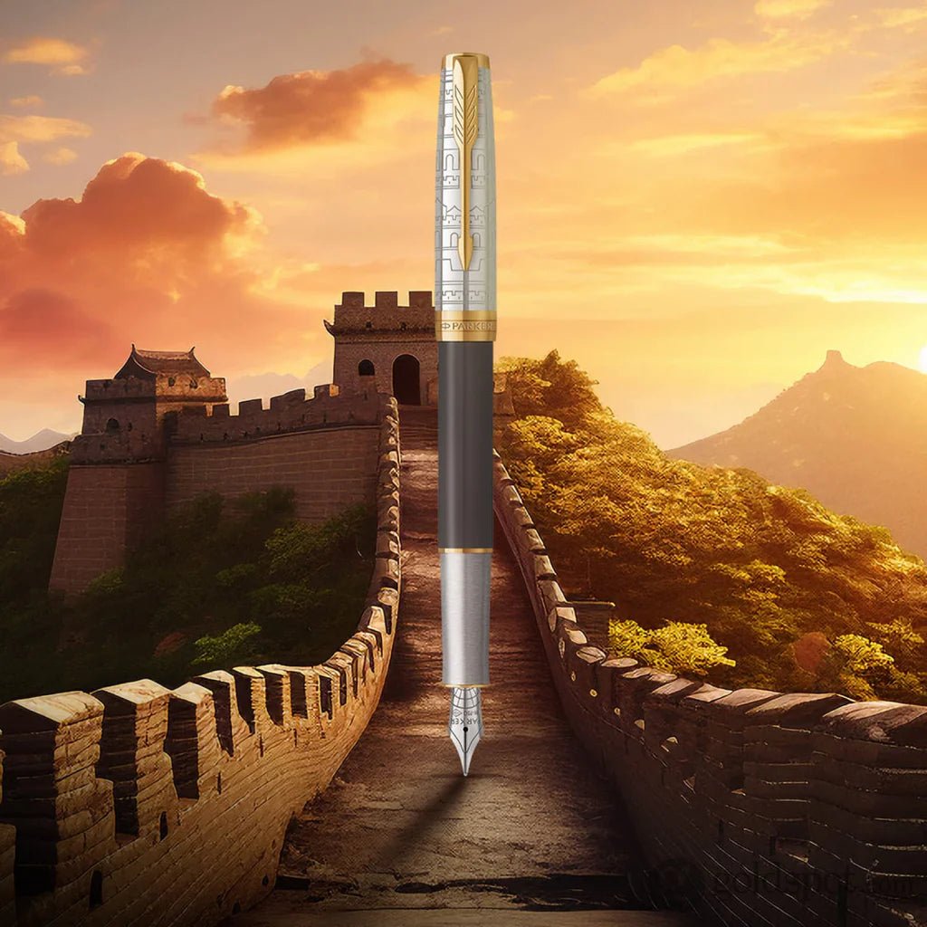 Stylo plume PARKER Sonnet Intrepid Journeys Ancient China Edition - Fine (F) - Vernis Gris - 
