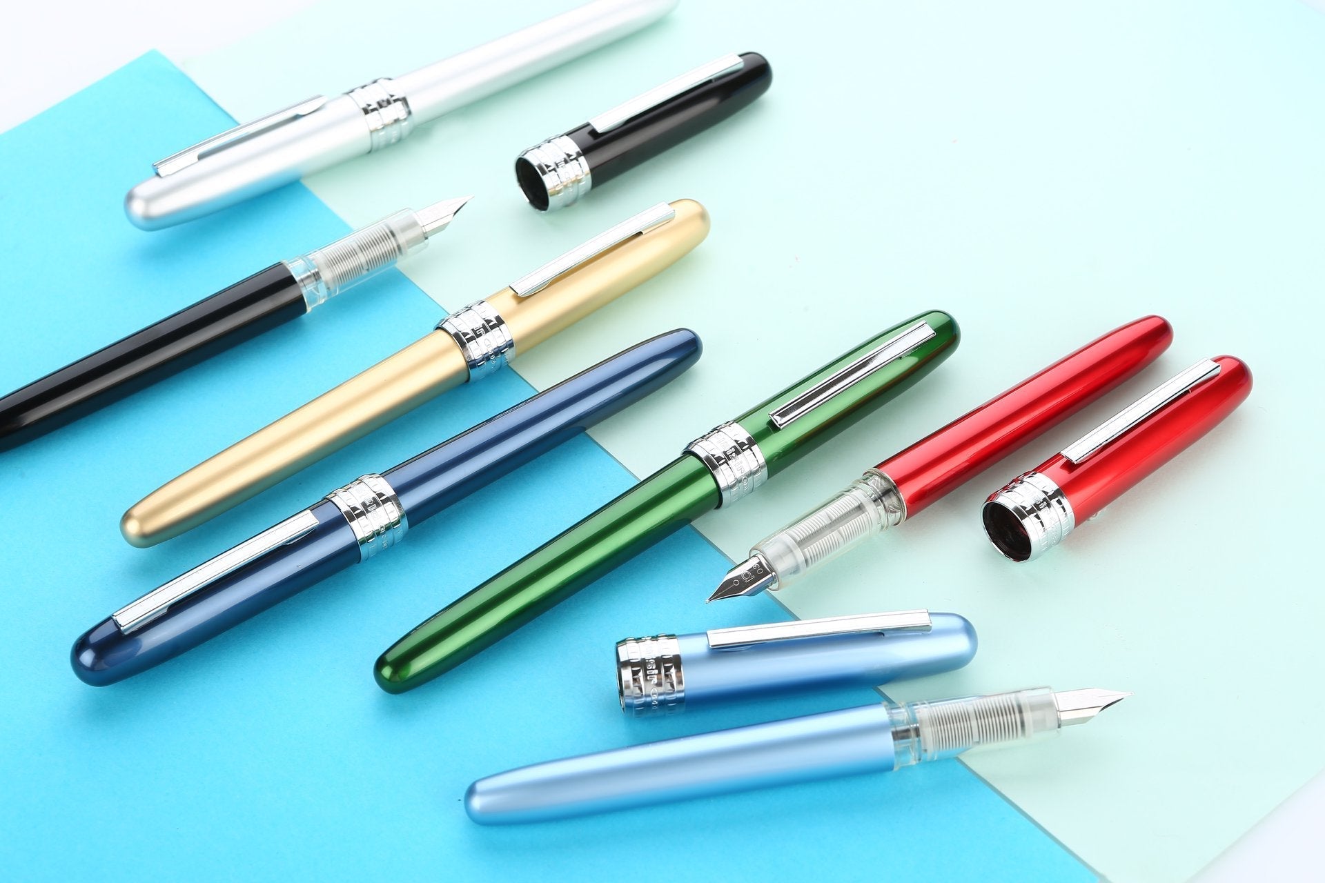 Stylo plume PLATINUM Plaisir - Bleu - Fine (F) - 4977114911064