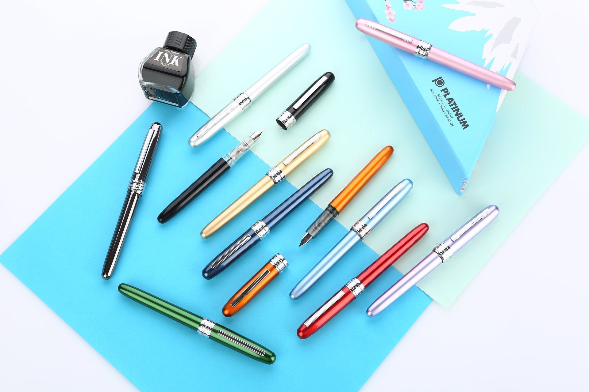Stylo plume PLATINUM Plaisir - Bleu - Fine (F) - 4977114911064