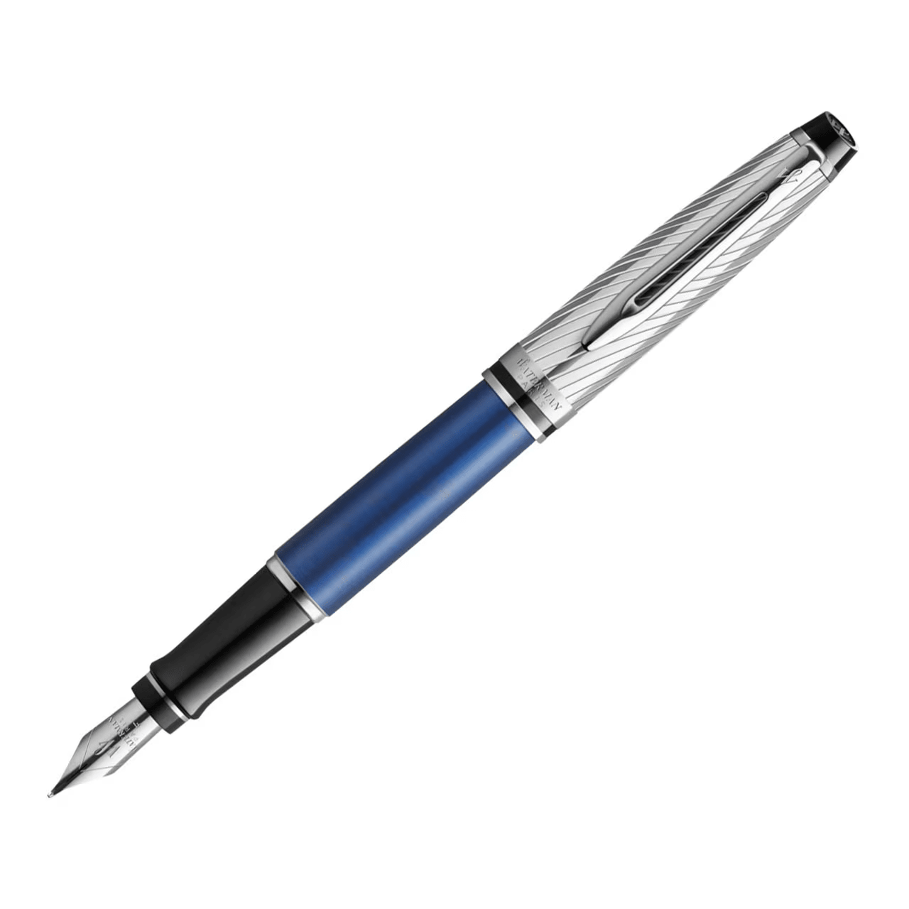 Stylo plume WATERMAN Expert Deluxe - Bleu Laqué Métallisé CT - Fine (F) - 3026981876509