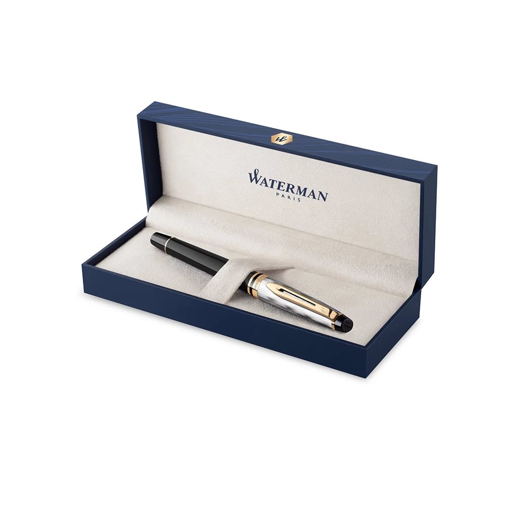 Stylo plume WATERMAN Expert Reflets de Paris - Fine (F) - Noir - -