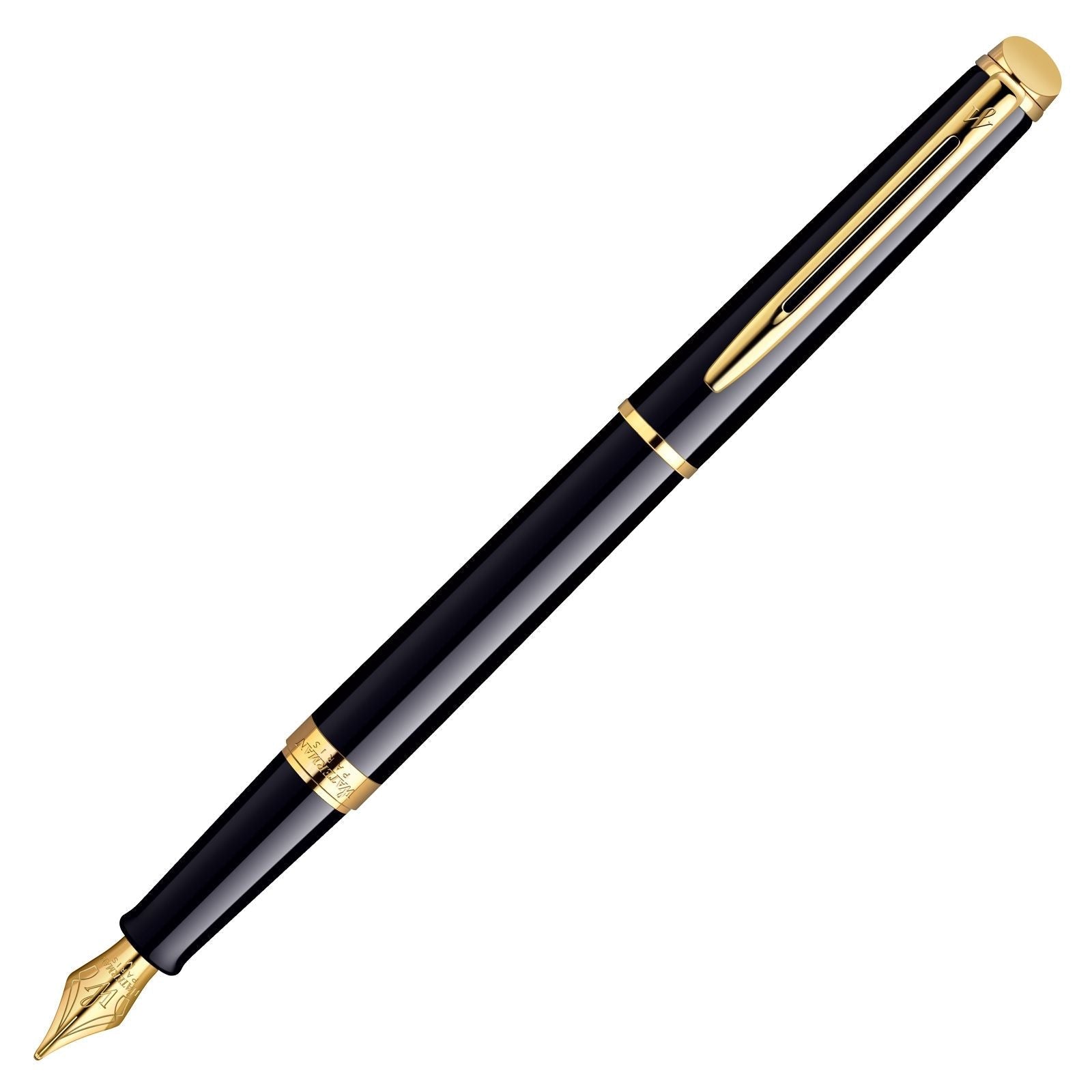 Stylo plume WATERMAN Hémisphère - Noir Laqué GT - Fine (F) - 3501170920619