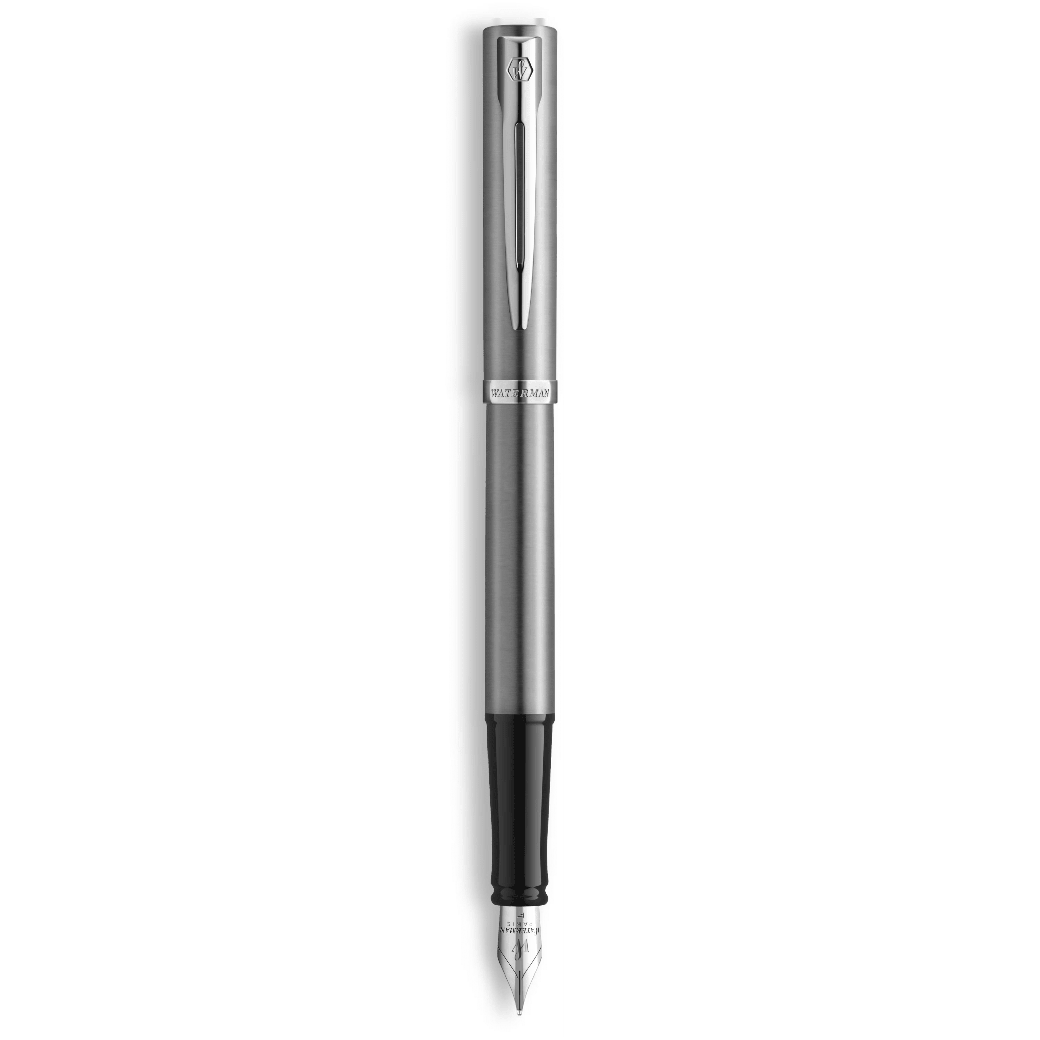 Stylo plume WATERMAN Impression - Acier Métallisé GT - Fine (F) - 