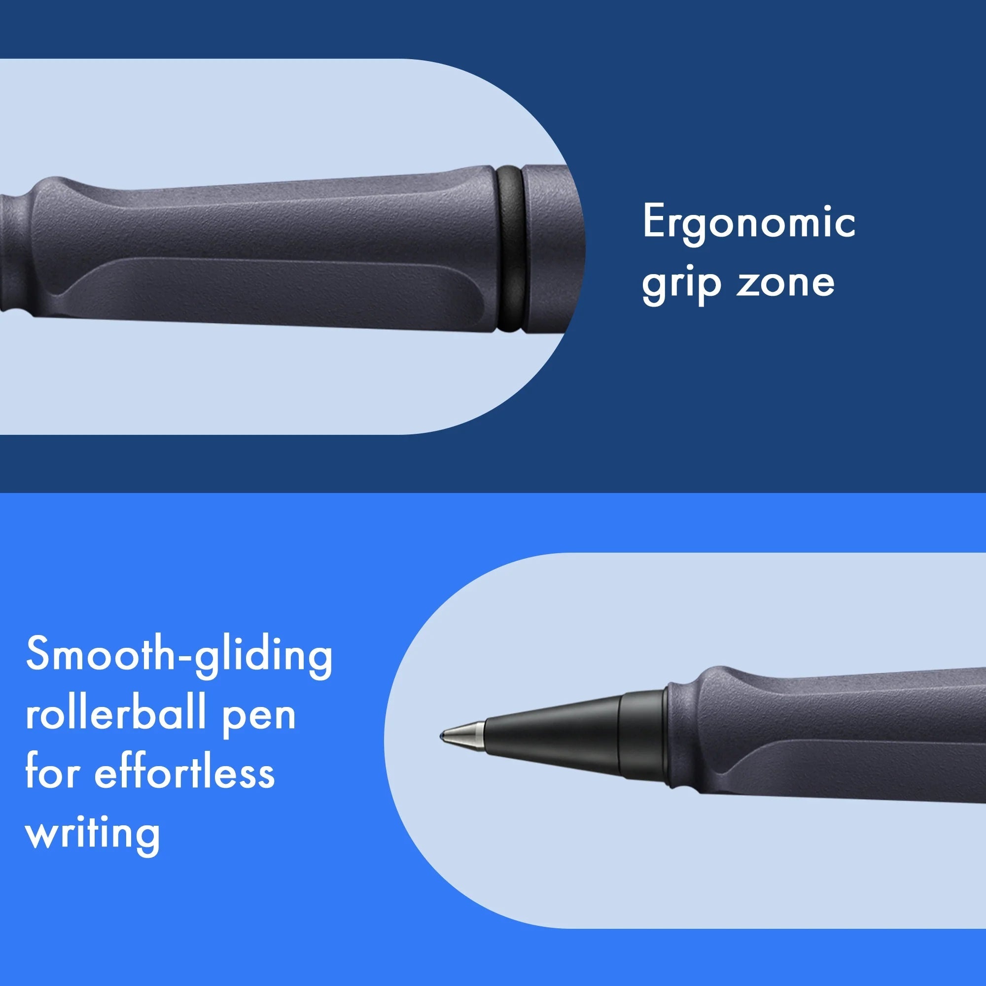 Stylo roller à cartouches LAMY safari - Steel Black - 