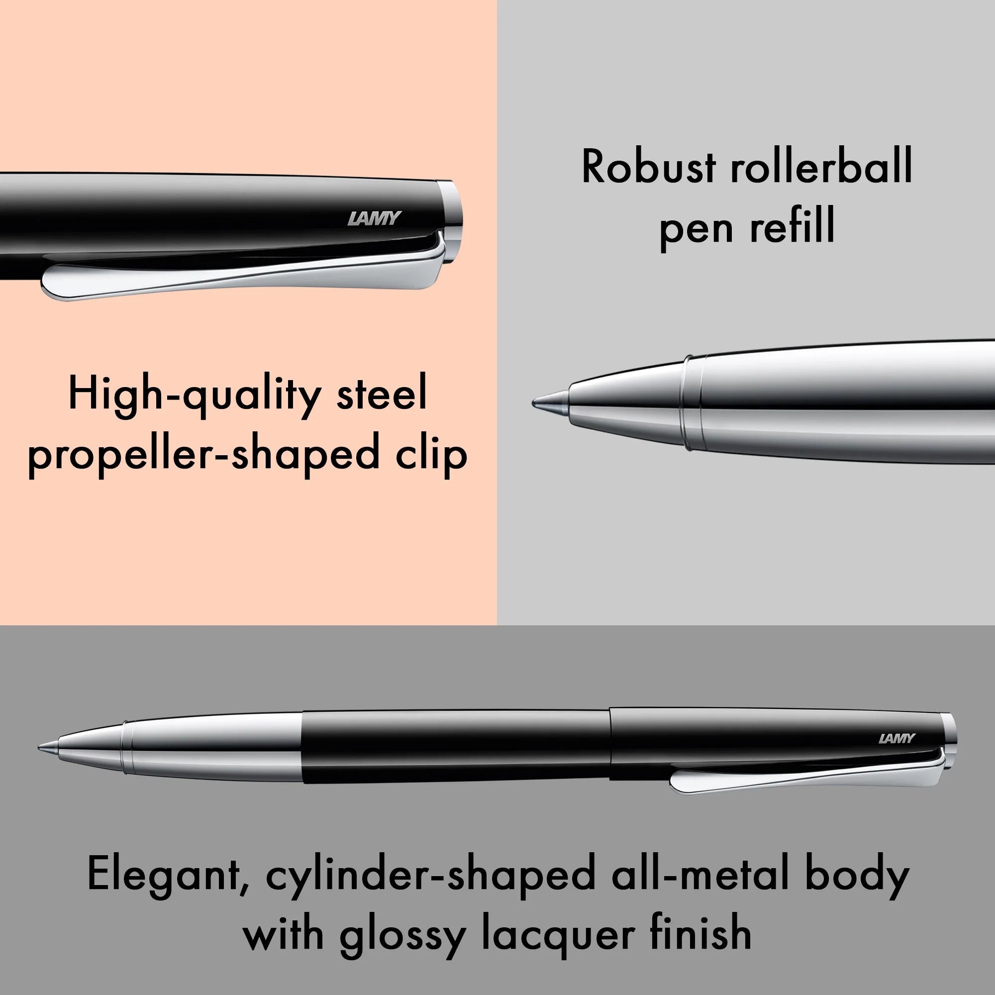 Stylo roller LAMY studio - Pianoblack - 4014519693192