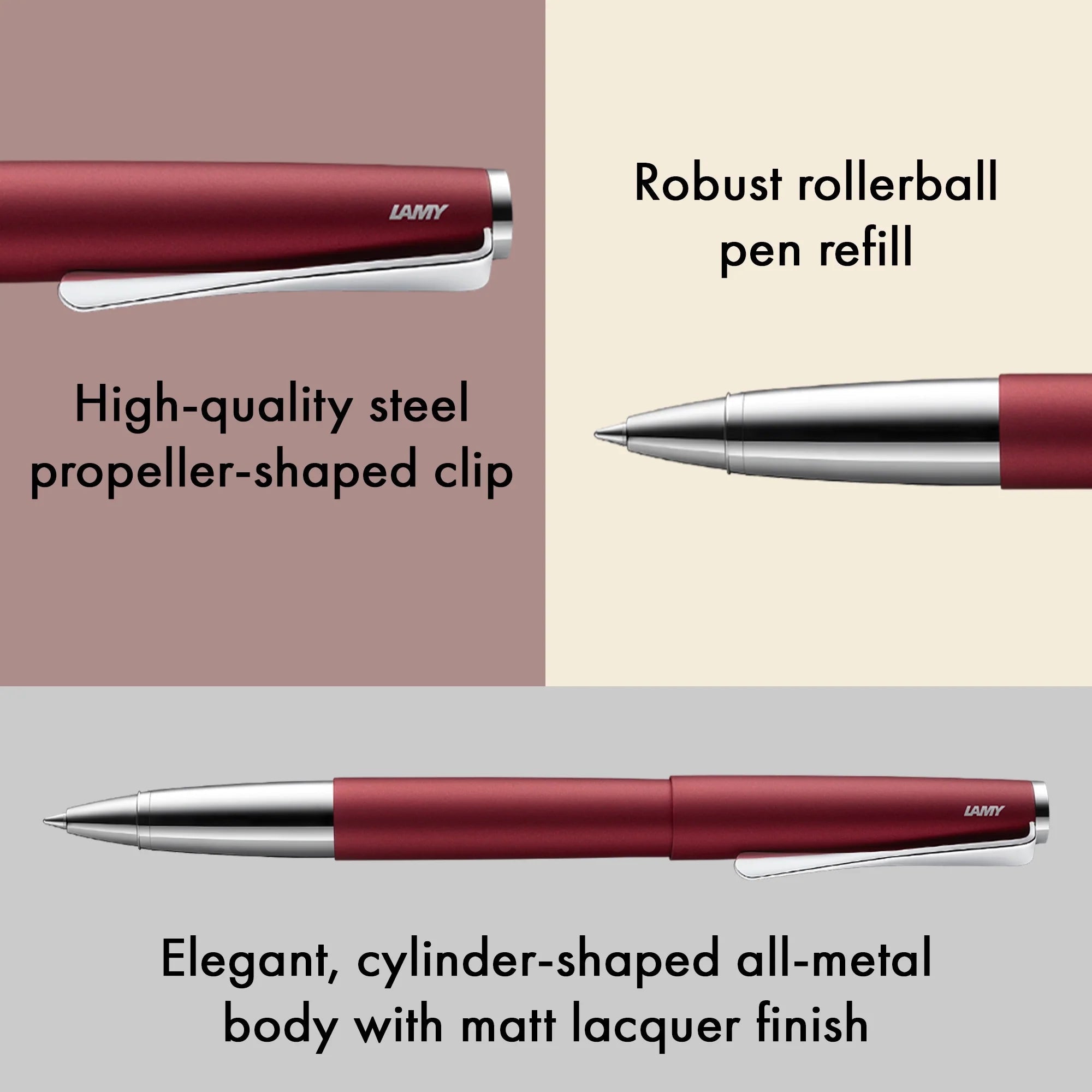 Stylo roller LAMY studio - Royal Red - 4014519763147