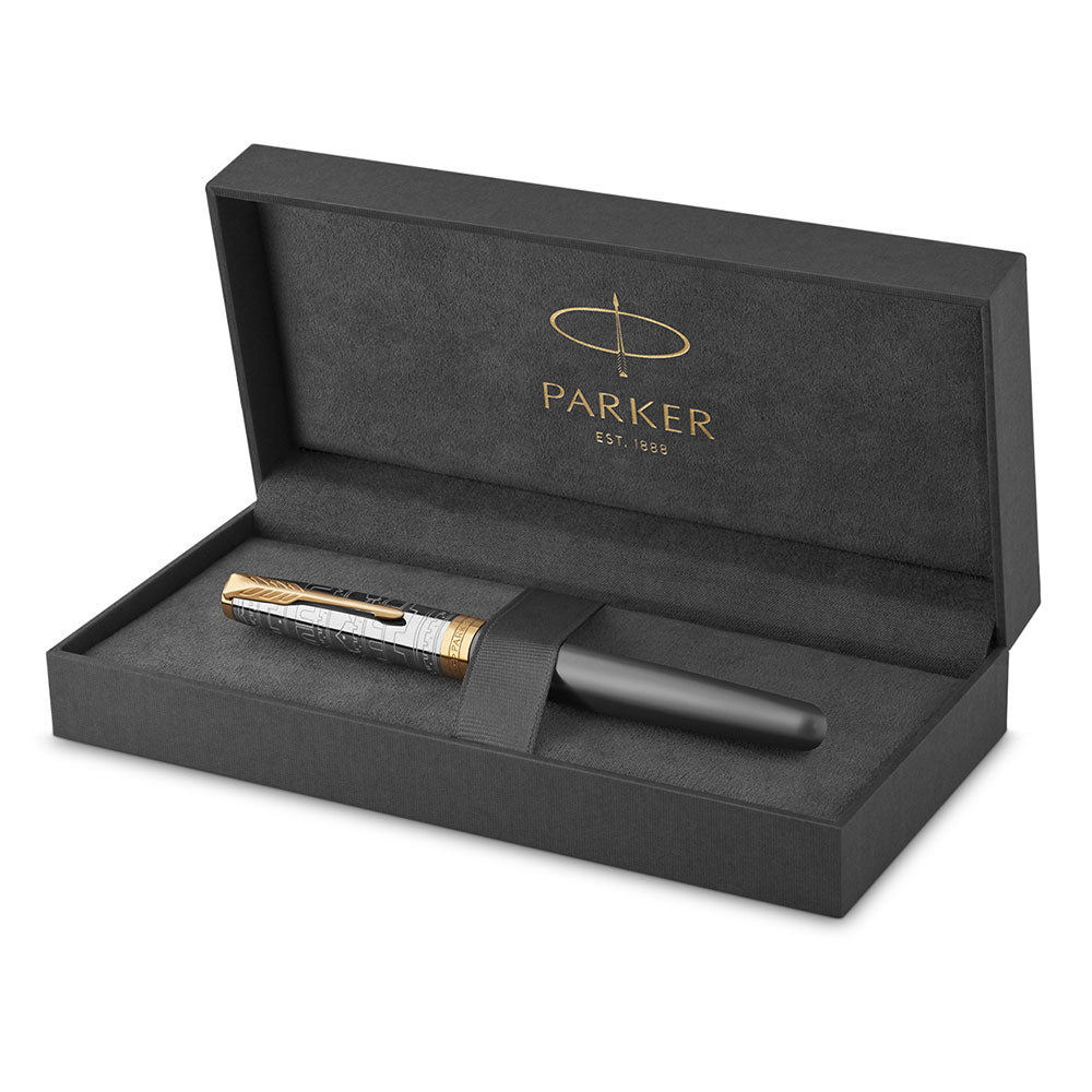 Stylo roller PARKER Sonnet Intrepid Journeys Ancient China Edition - Fine (F) - Vernis Gris - 