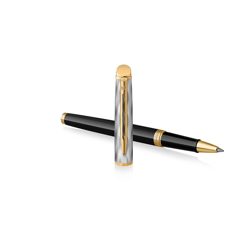 Stylo roller WATERMAN Hémisphère Reflets de Paris - Fine (F) - Noir - -