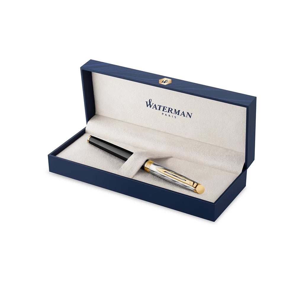 Stylo roller WATERMAN Hémisphère Reflets de Paris - Fine (F) - Noir - -