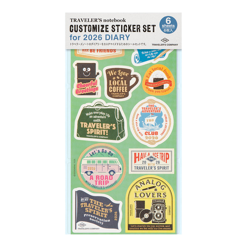 TRAVELER'S notebook - set de stickers 2026