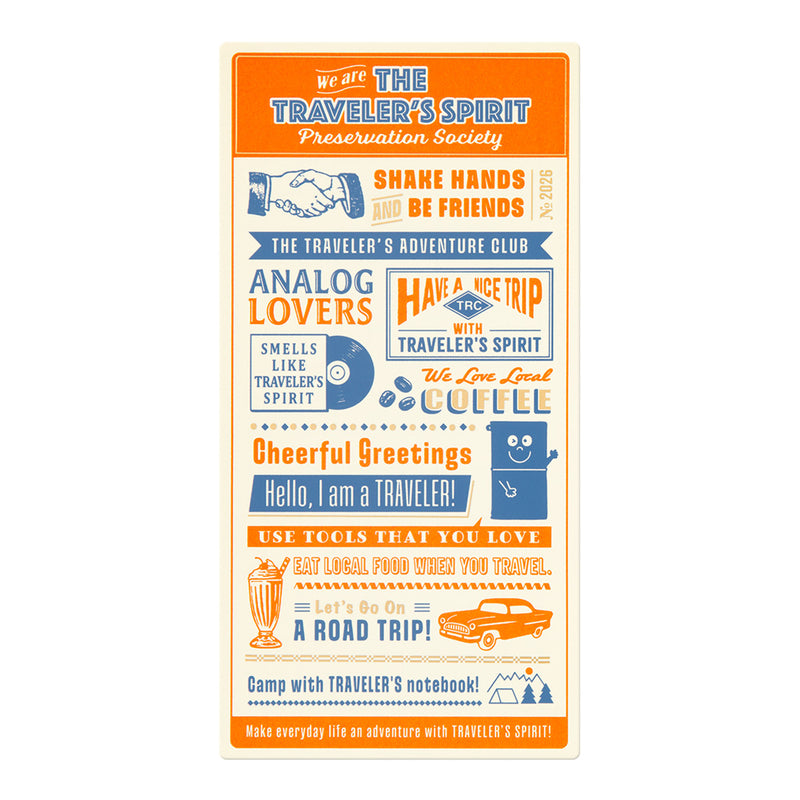 TRAVELER'S notebook - sous-main 2026 (regular size)