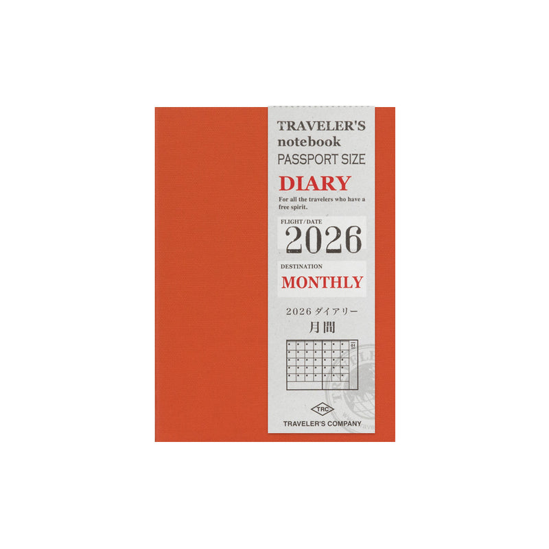 TRAVELER'S notebook - agenda mensuel 2026 (passport size)