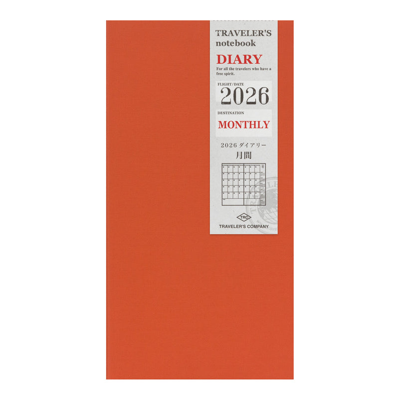 TRAVELER'S notebook - agenda mensuel 2026 (regular size)