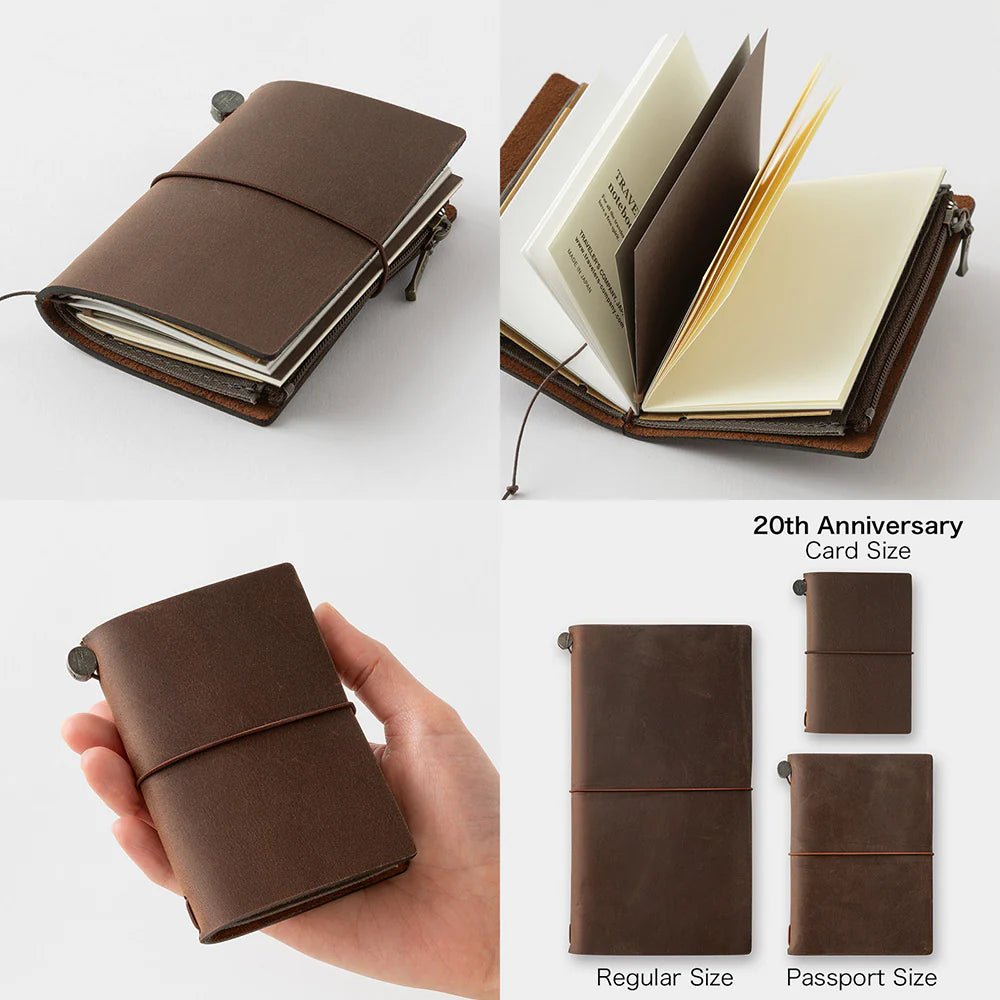 TRAVELER'S notebook 20TH ANNIVERSARY SET - card size - marron - 4902805154123