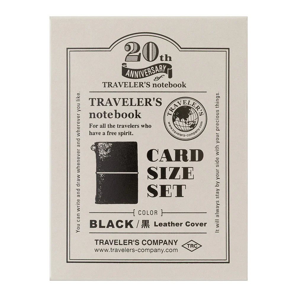 TRAVELER'S notebook 20TH ANNIVERSARY SET - card size - noir - 4902805154116