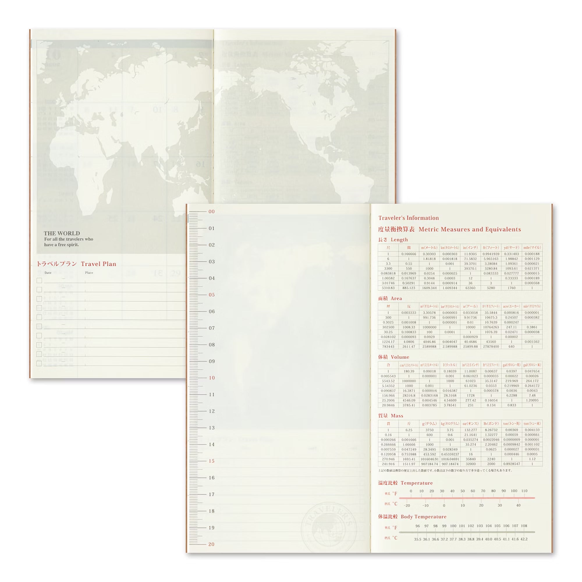 TRAVELER'S notebook - agenda mensuel 2025 (regular size) - TN Regular size - Mensuel - 