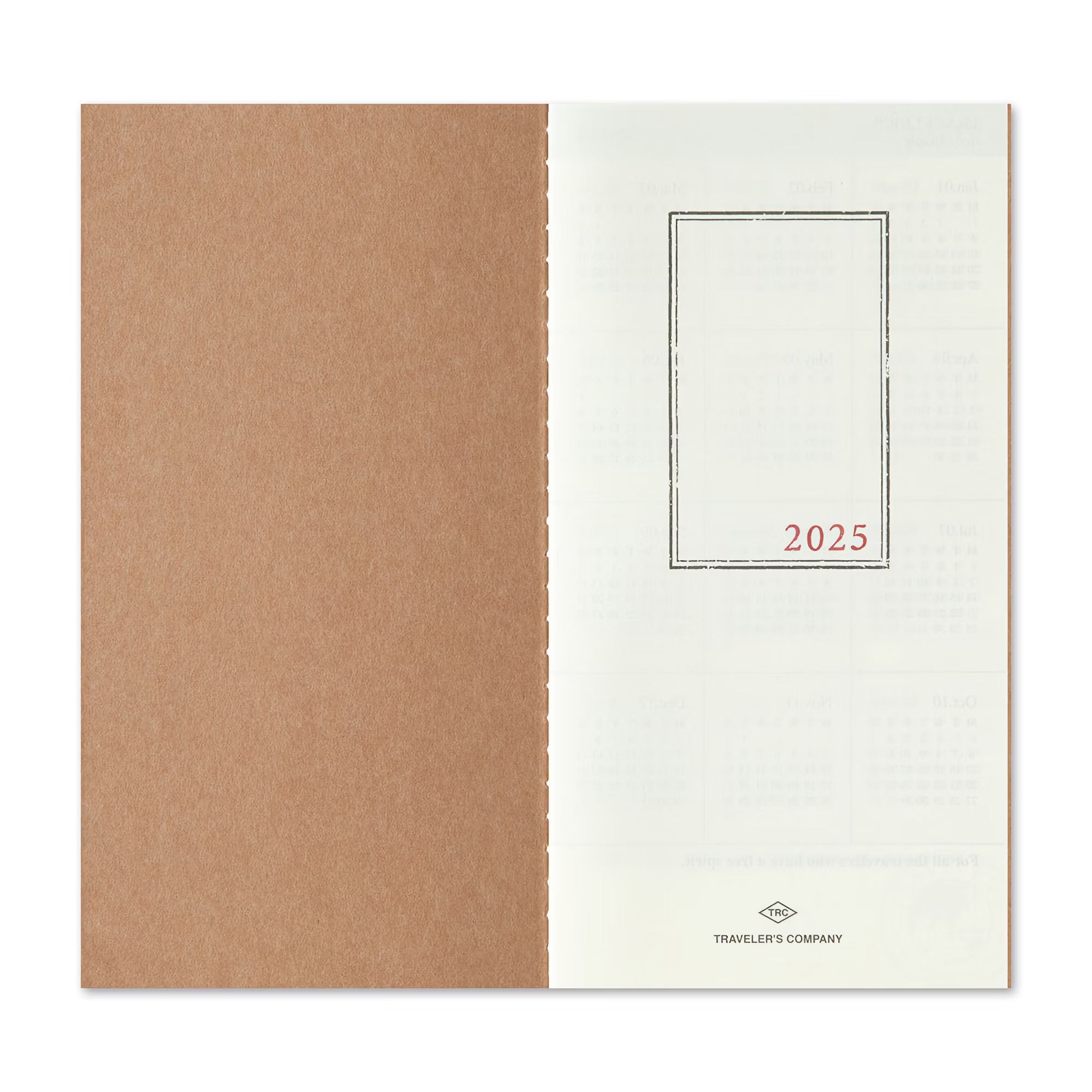 TRAVELER'S notebook - agenda mensuel 2025 (regular size) - TN Regular size - Mensuel - 