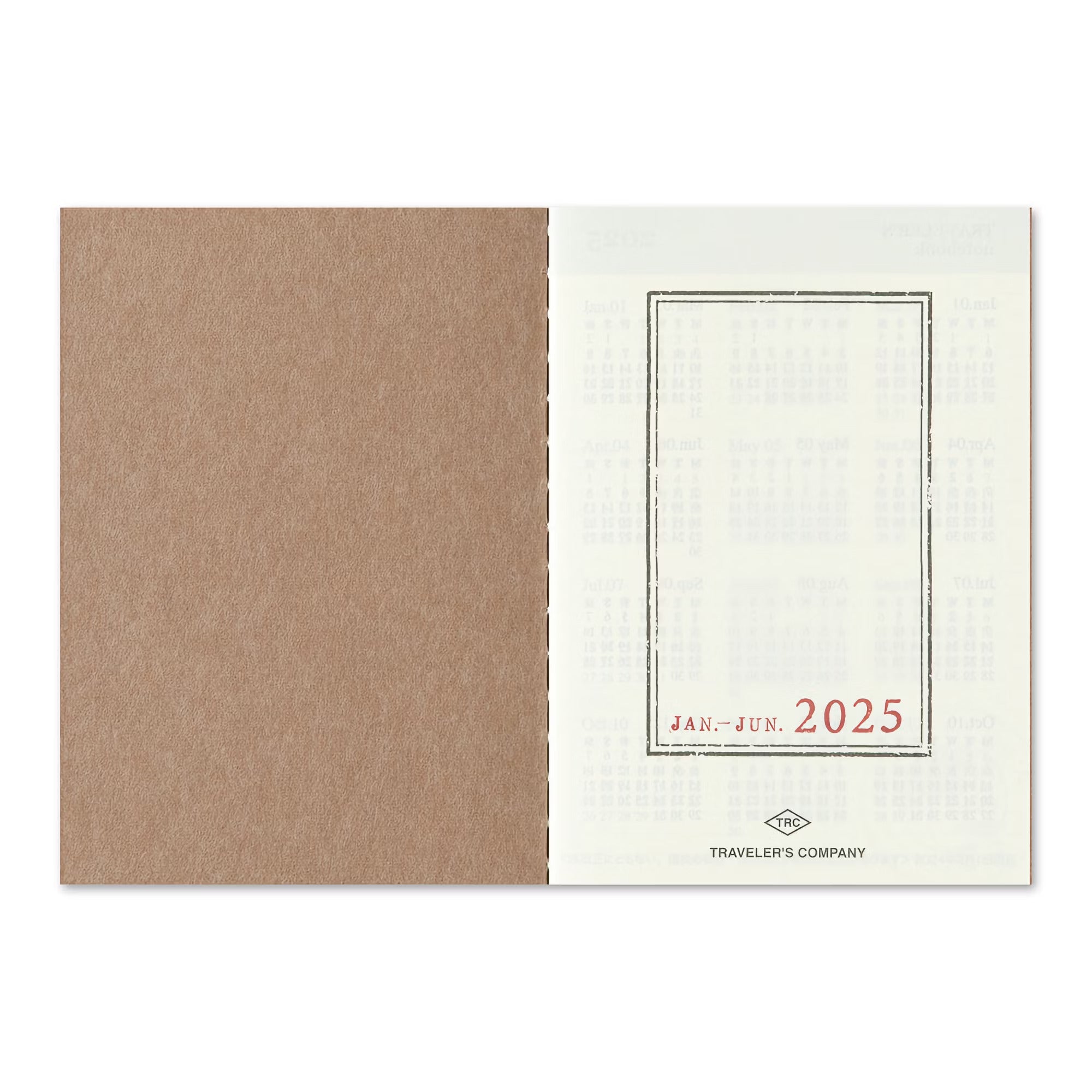 TRAVELER'S notebook - agenda semainier 2025 (passport size) - TN Passport size - 1 semaine sur 2 pages - 