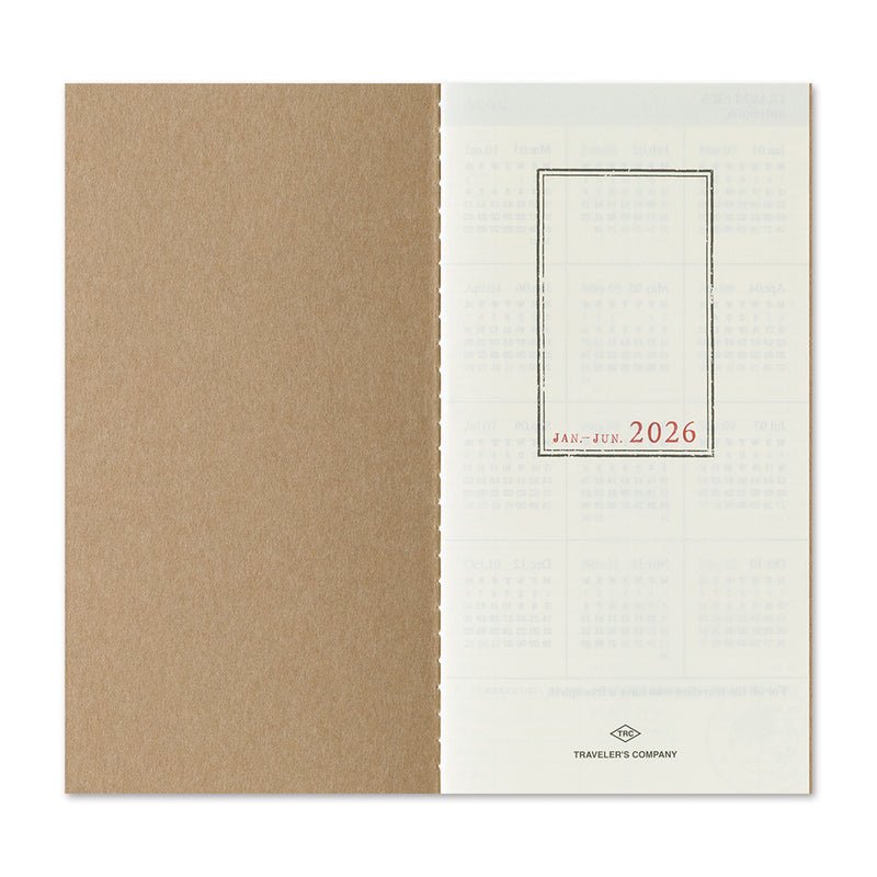 TRAVELER'S notebook - agenda semainier 2026 avec notes (regular size) - 