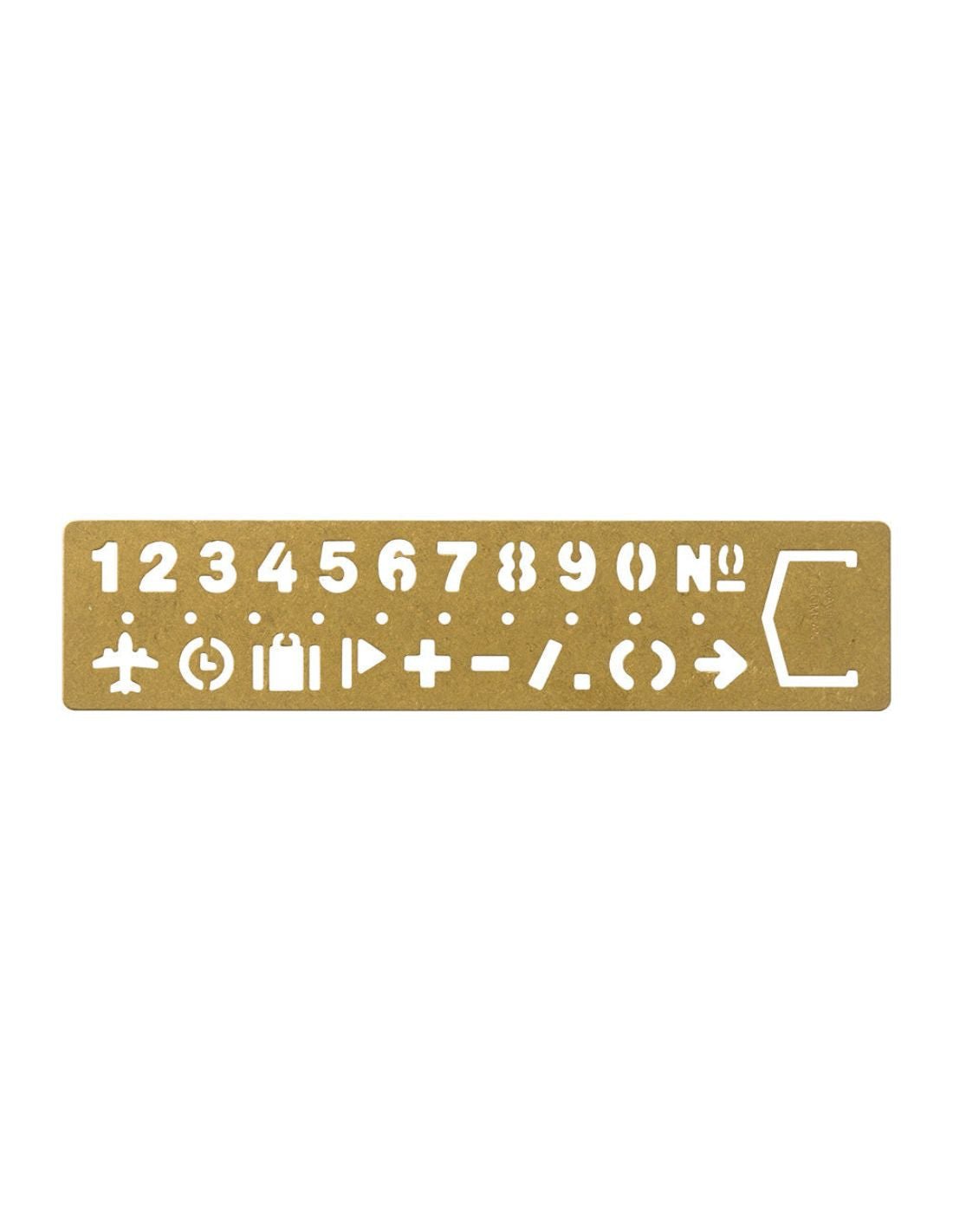 TRC BRASS - marque - page et pochoir (chiffres) en laiton - TN Passport size / TN Regular size - 4902805421683