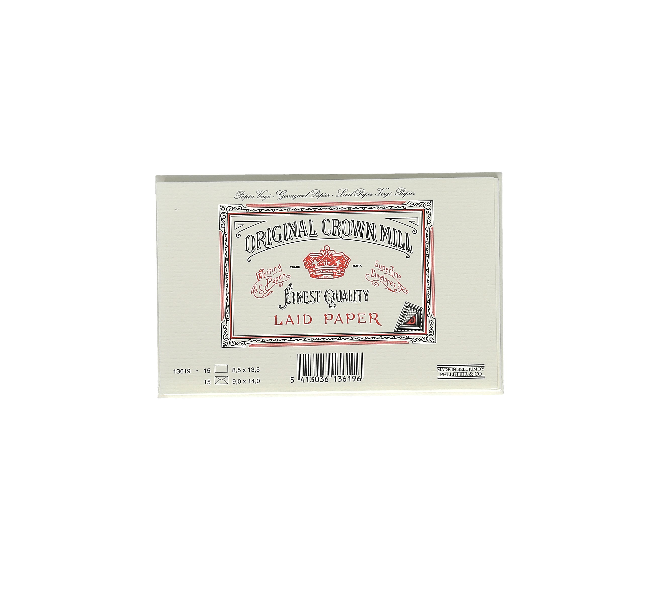 15 cartes et enveloppes Vergé format 9 x 14 cm - 8.5 x 13.5 cm | 9 x 14 cm - 280 g/m² - Crème - 5413036136196