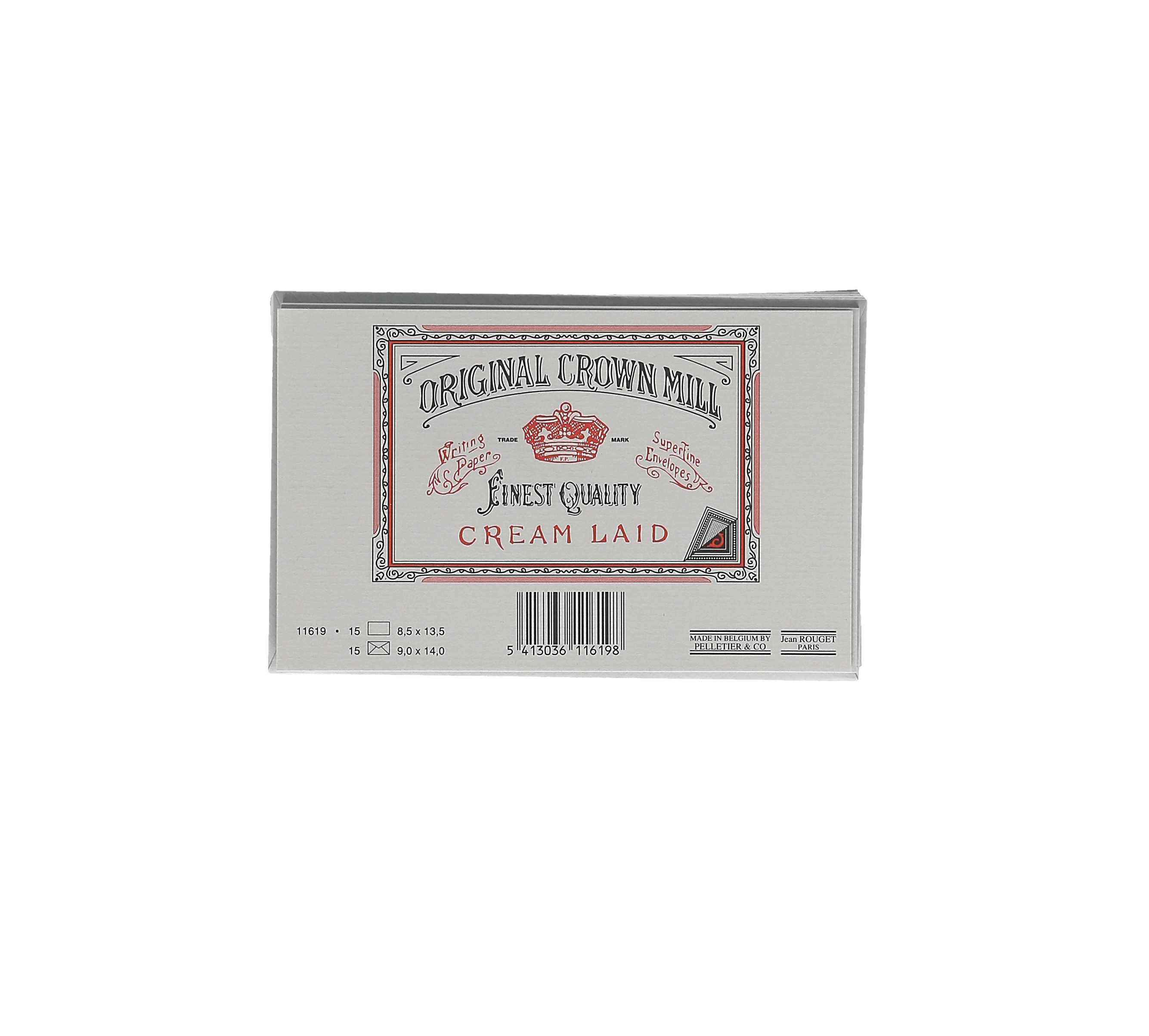 15 cartes et enveloppes Vergé format 9 x 14 cm - 8.5 x 13.5 cm | 9 x 14 cm - 280 g/m² - Gris - 5413036116198