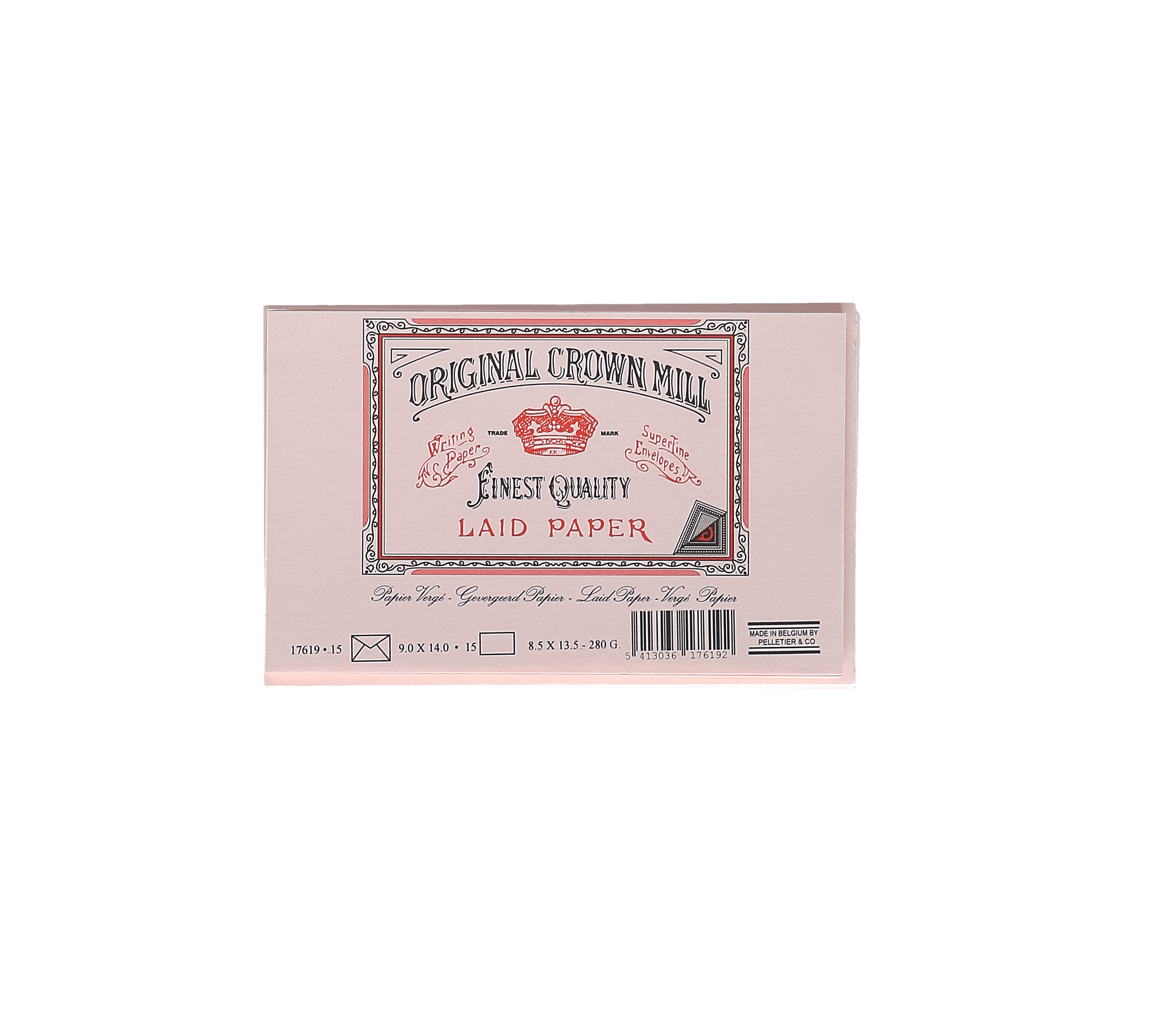 15 cartes et enveloppes Vergé format 9 x 14 cm - 8.5 x 13.5 cm | 9 x 14 cm - 280 g/m² - Rose - 5413036176192
