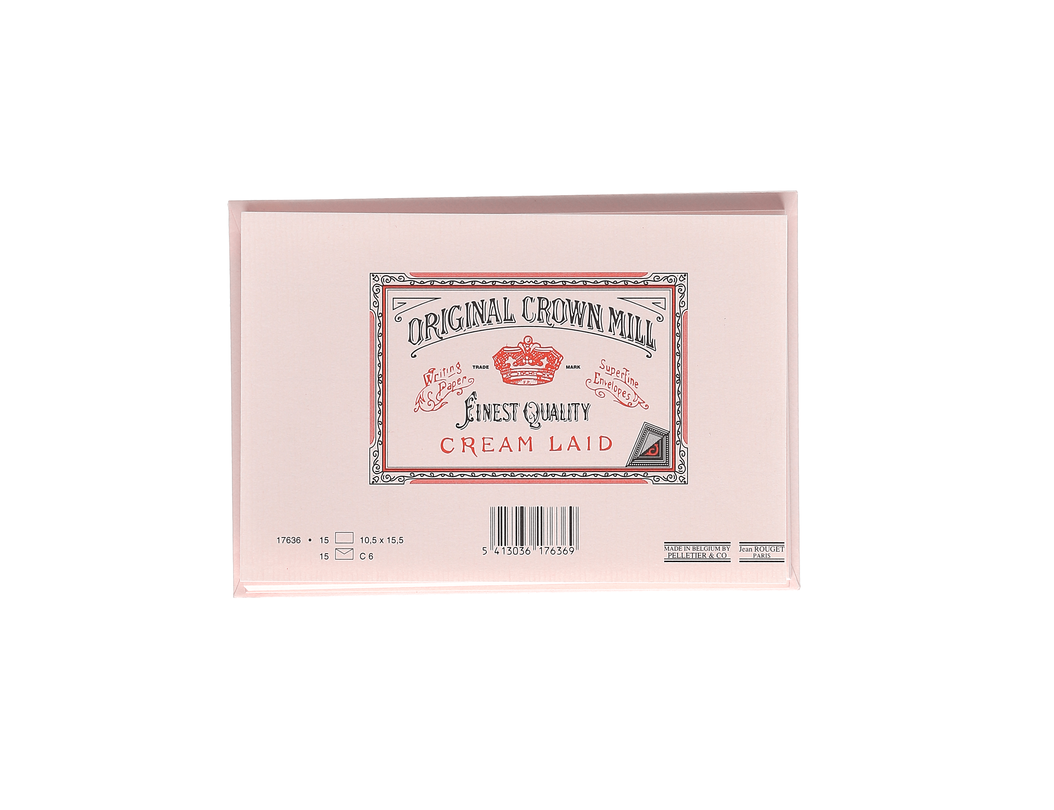 15 cartes et enveloppes Vergé format C6 - 10.5 x 15.5 cm | 11.4 x 16.2 cm - 280 g/m² - Rose - 5413036176369