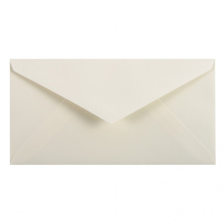 20 enveloppes Vélin Pur Coton format DL - 11 x 22 cm - 125 g/m² - Crème - 3140290218000
