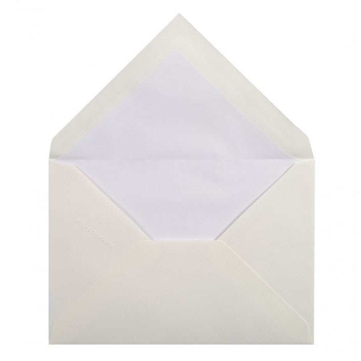 25 enveloppes Vergé de France format C6 - 11.4 x 16.2 cm - 100 g/m² - Blanc - 3140290214002