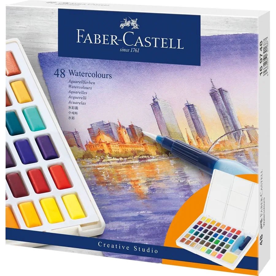 Aquarelle - Boîte 48 Demi Godets de Peinture - 6933256641687