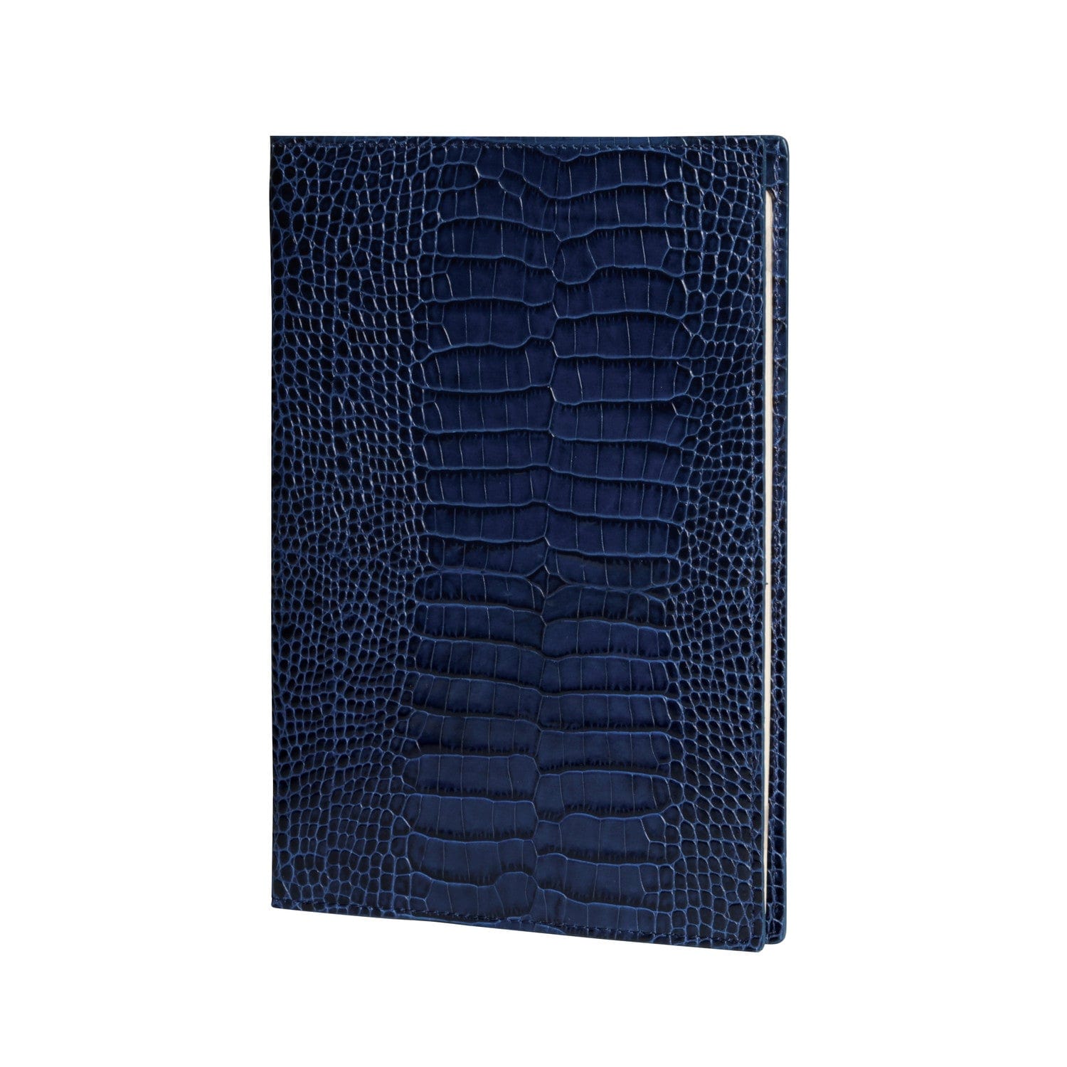 Carnet de notes Mignon Croco Savannah - 23.2 x 16 cm - Ligné - Bleu Marine -