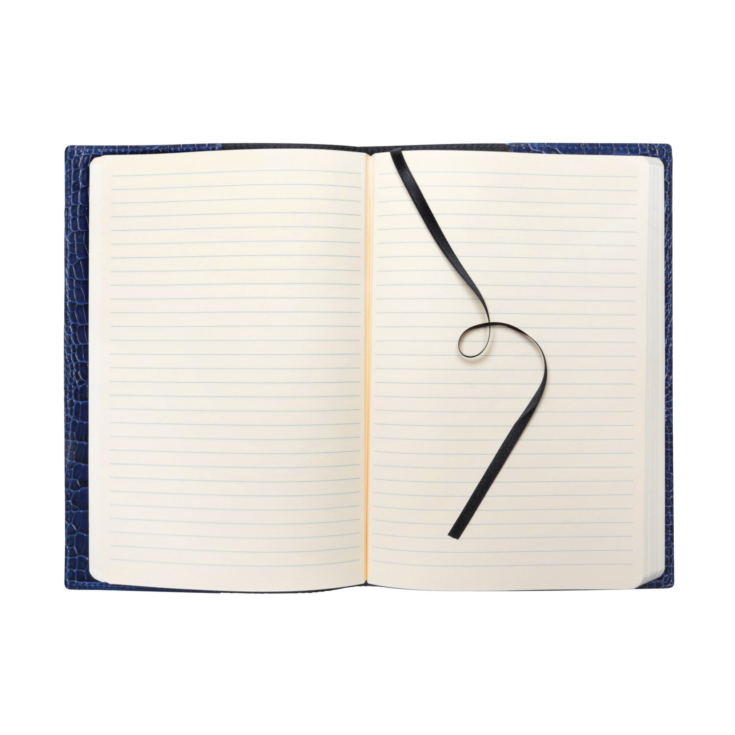 Carnet de notes Mignon Croco Savannah - 23.2 x 16 cm - Ligné - Bleu Marine -