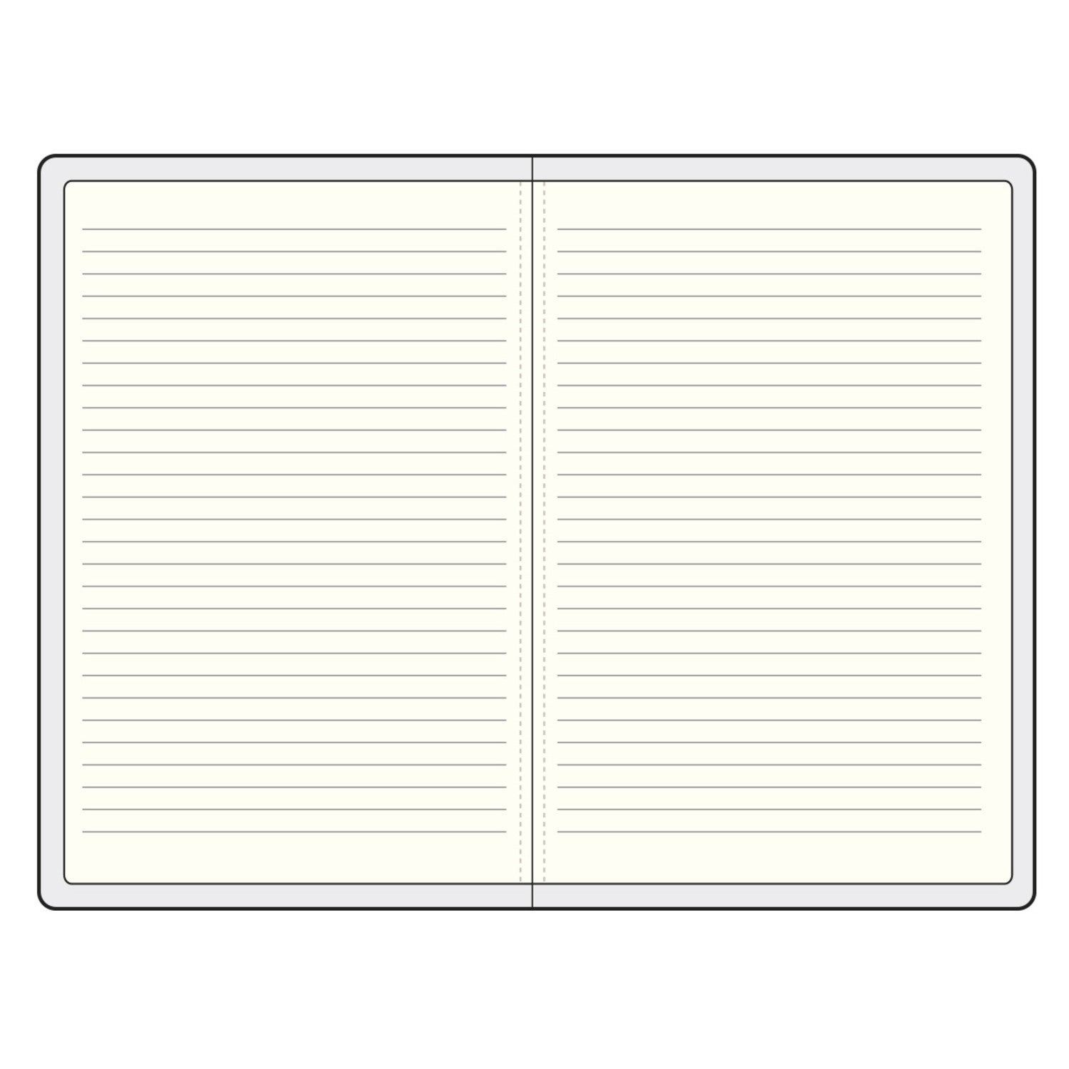 Carnet de notes Mignon Veau Boboli - 21.8 x 14.9 cm - Ligné - Noir - 3489392192710
