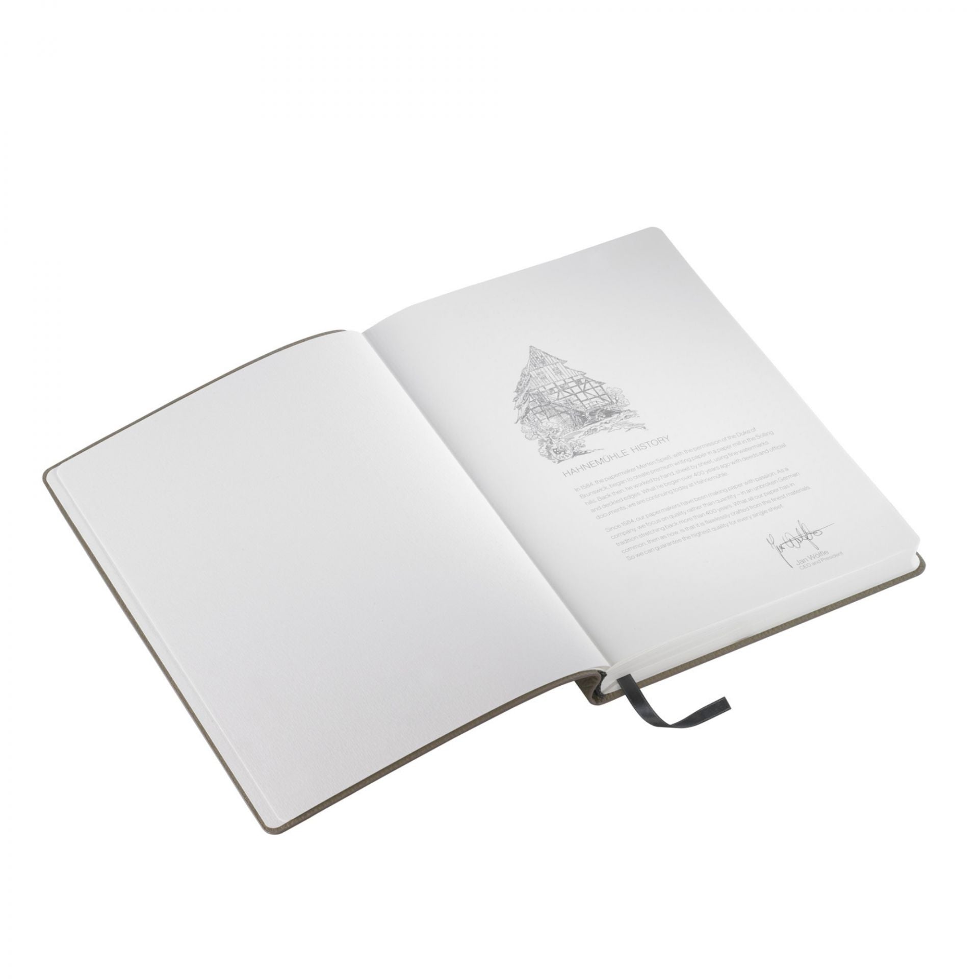 Carnet HAHNEMÜHLE Iconic Notebook - A5 - Pointillé - Noir - 4011367113797