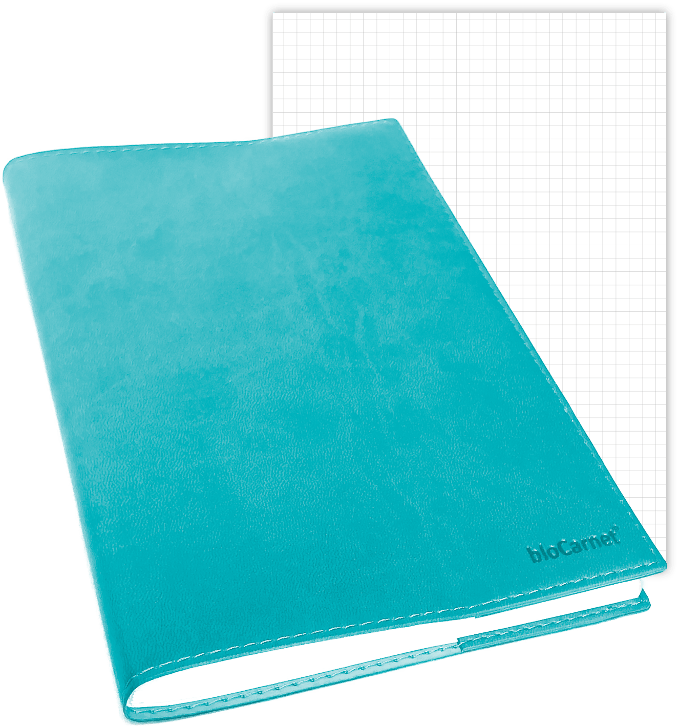 Carnet LE NOTIER bloCarnet - A5 - Quadrillé - Bleu turquoise -