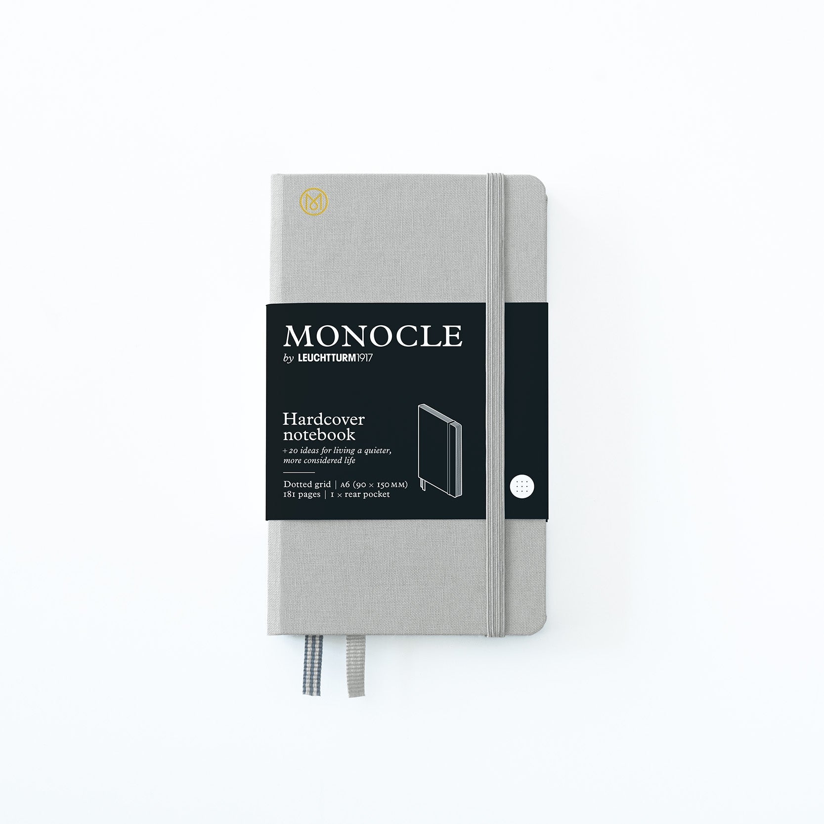 Carnet Rigide Monocle by LEUCHTTURM1917 - A6 - Pointillé - Light Grey -