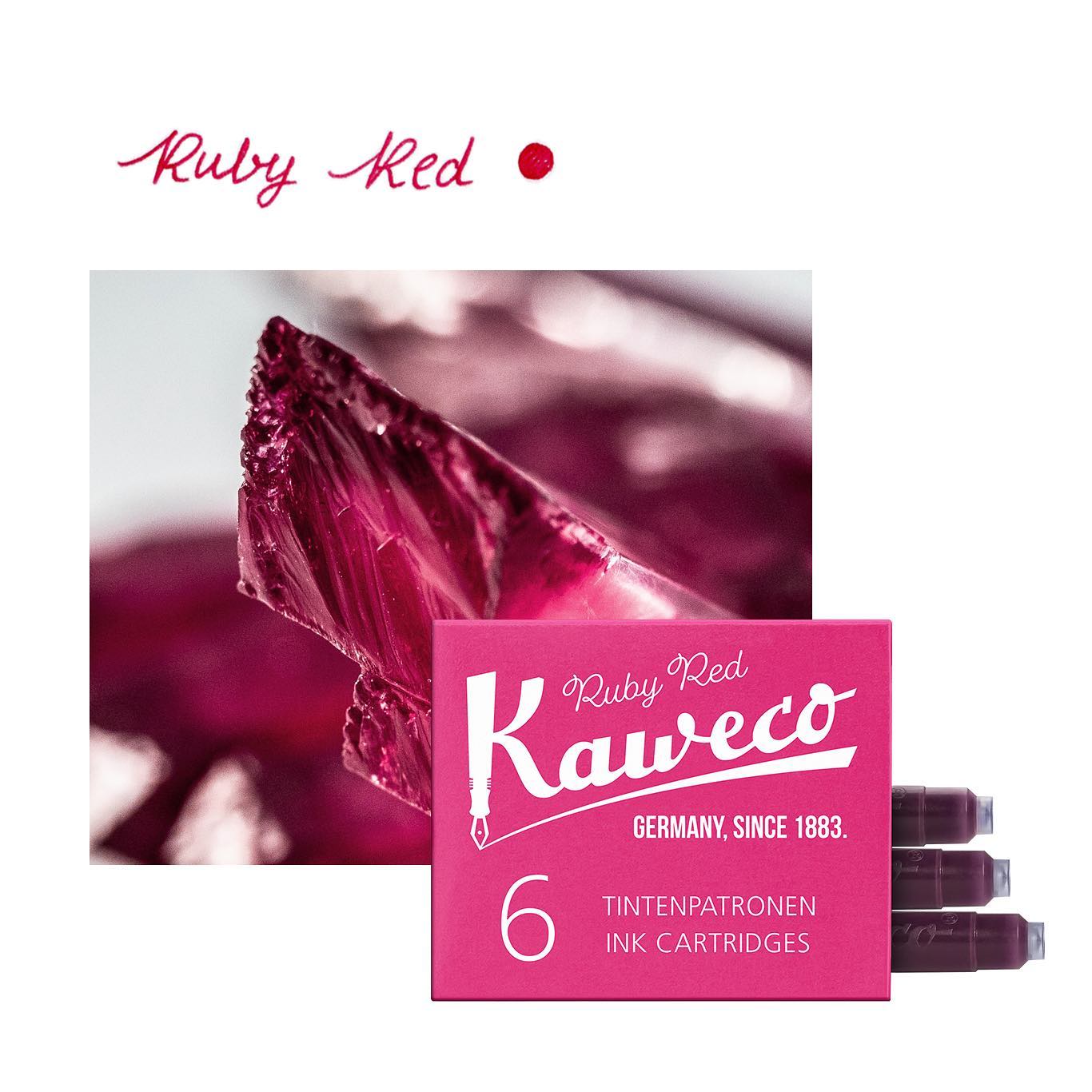 Cartouches d'encre KAWECO - Ruby Red - - 4250278602222